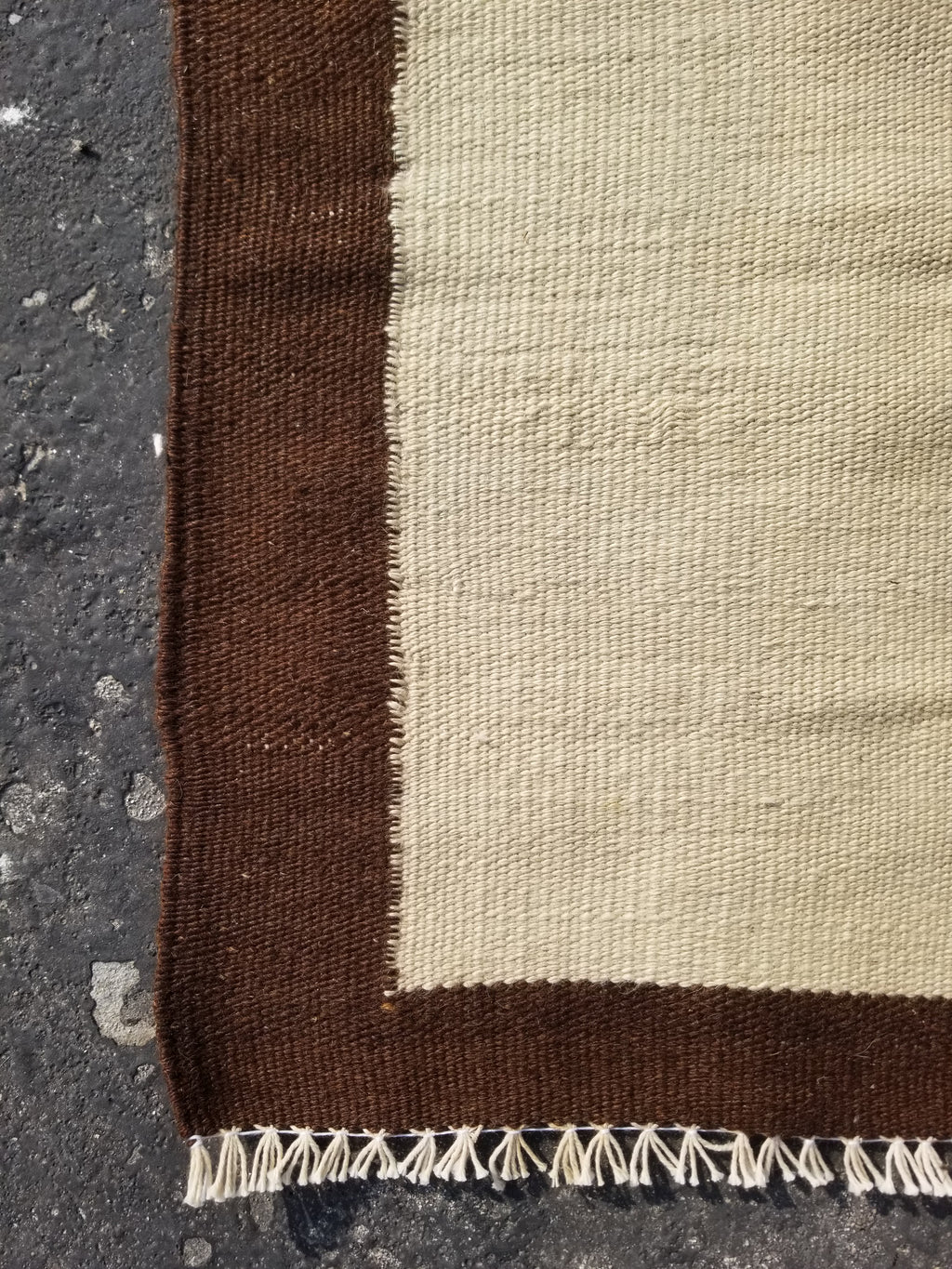 Vintage Traditional Handmade Scandinavian Minimalist Flatweave Wool Kilim Rug