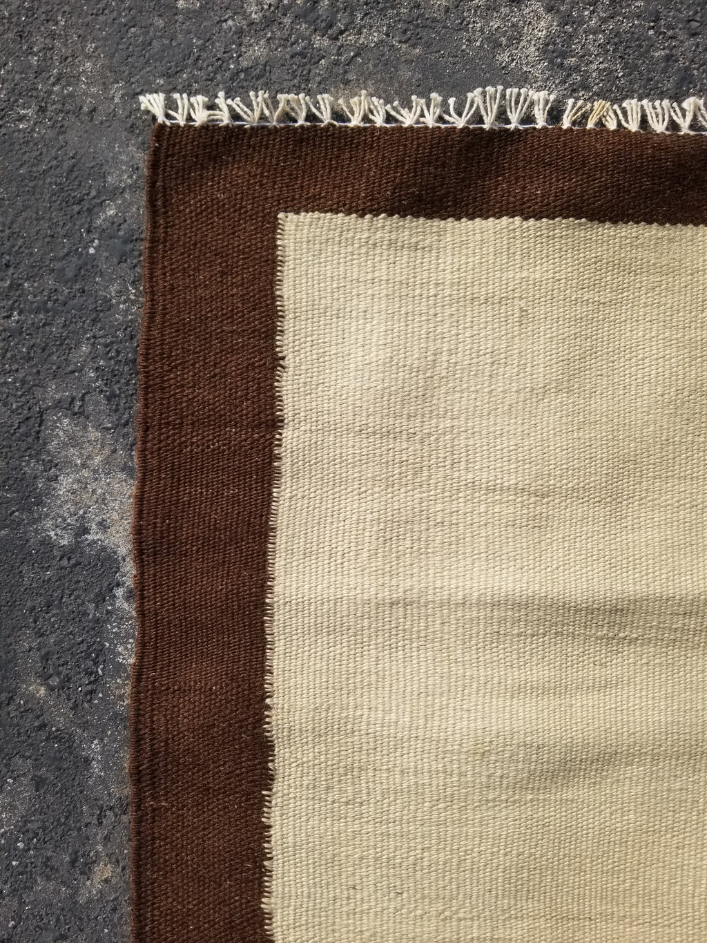 Vintage Traditional Handmade Scandinavian Minimalist Flatweave Wool Kilim Rug