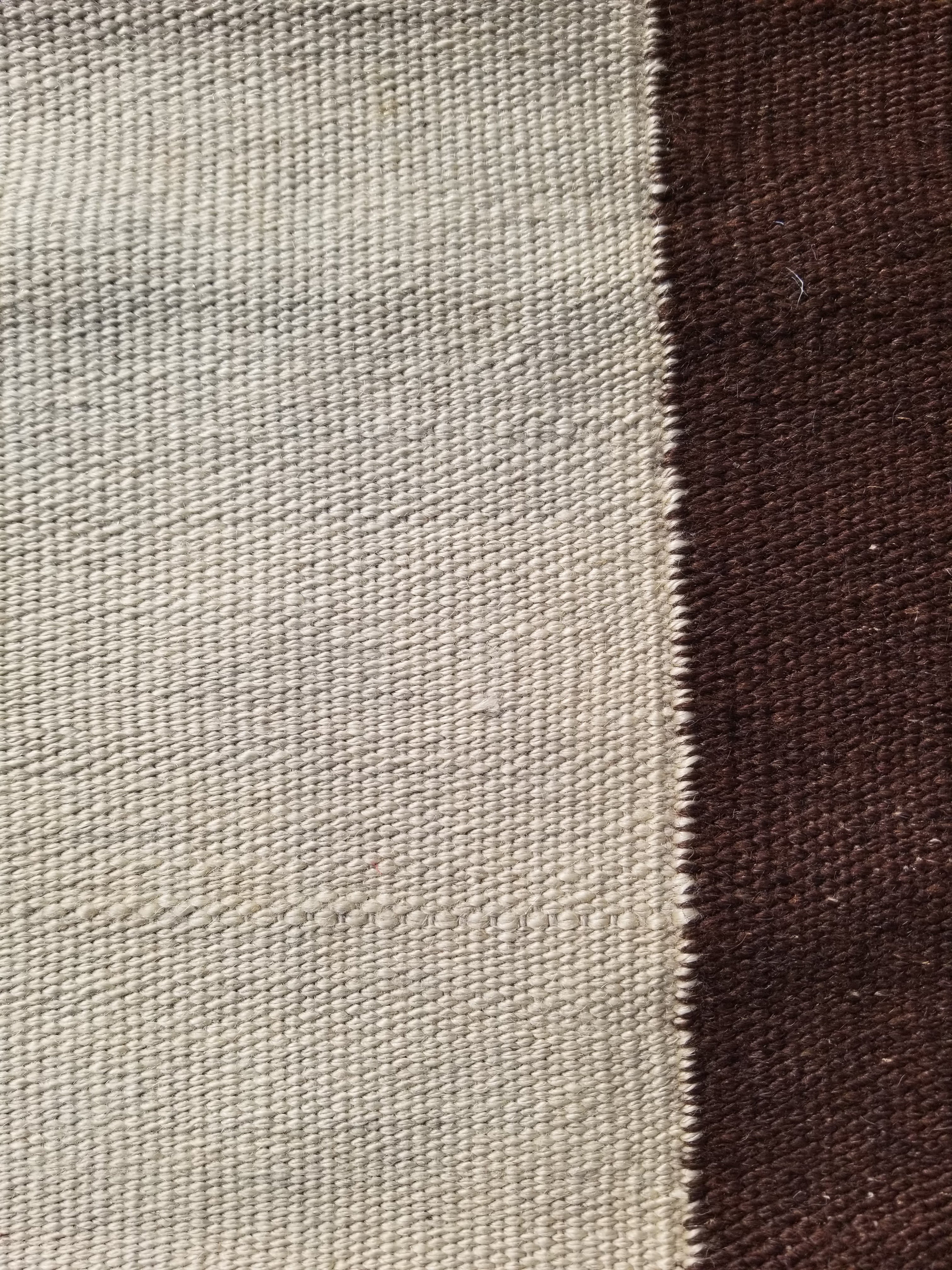 Vintage Traditional Handmade Scandinavian Minimalist Flatweave Wool Kilim Rug