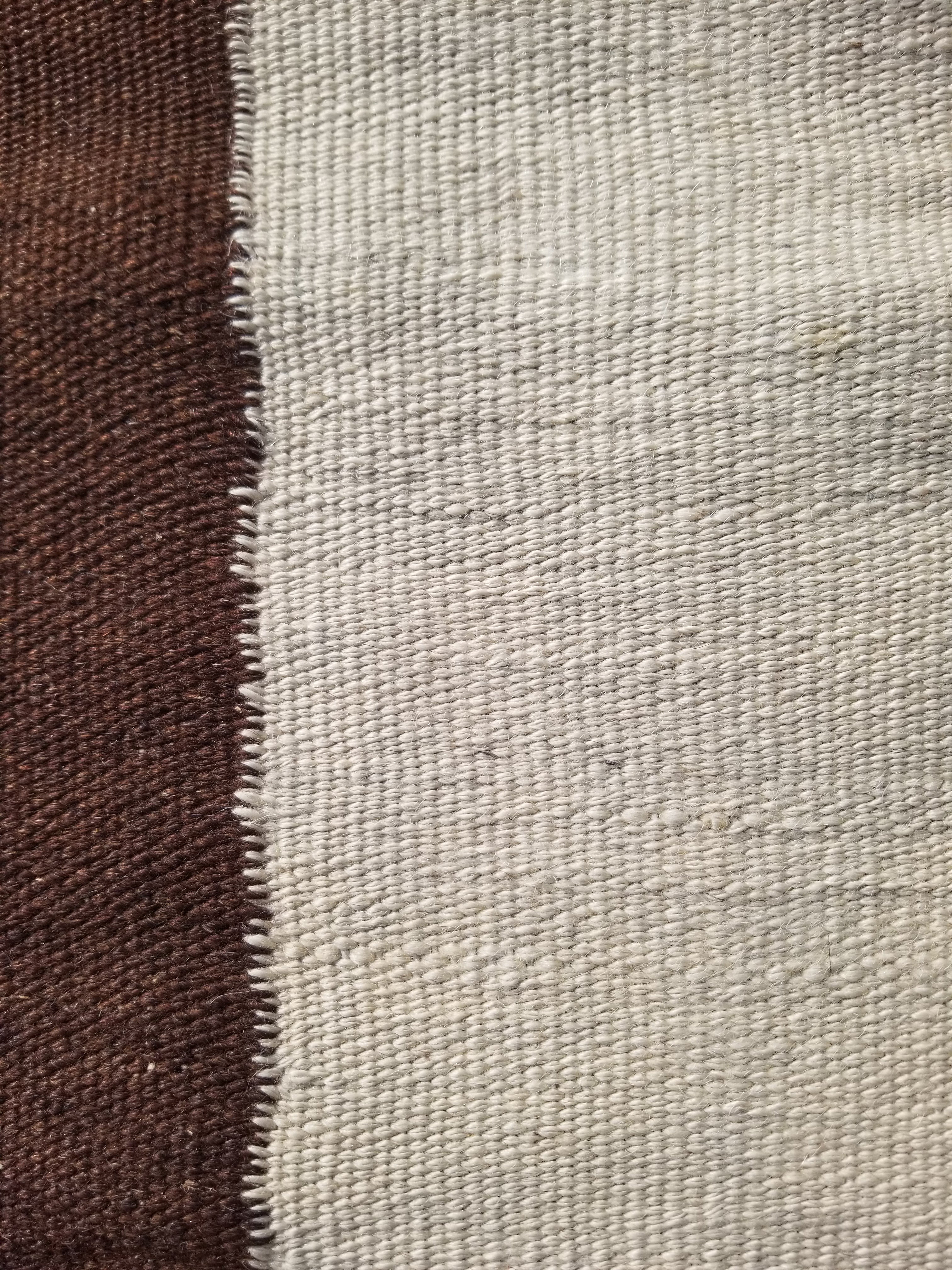 Vintage Traditional Handmade Scandinavian Minimalist Flatweave Wool Kilim Rug