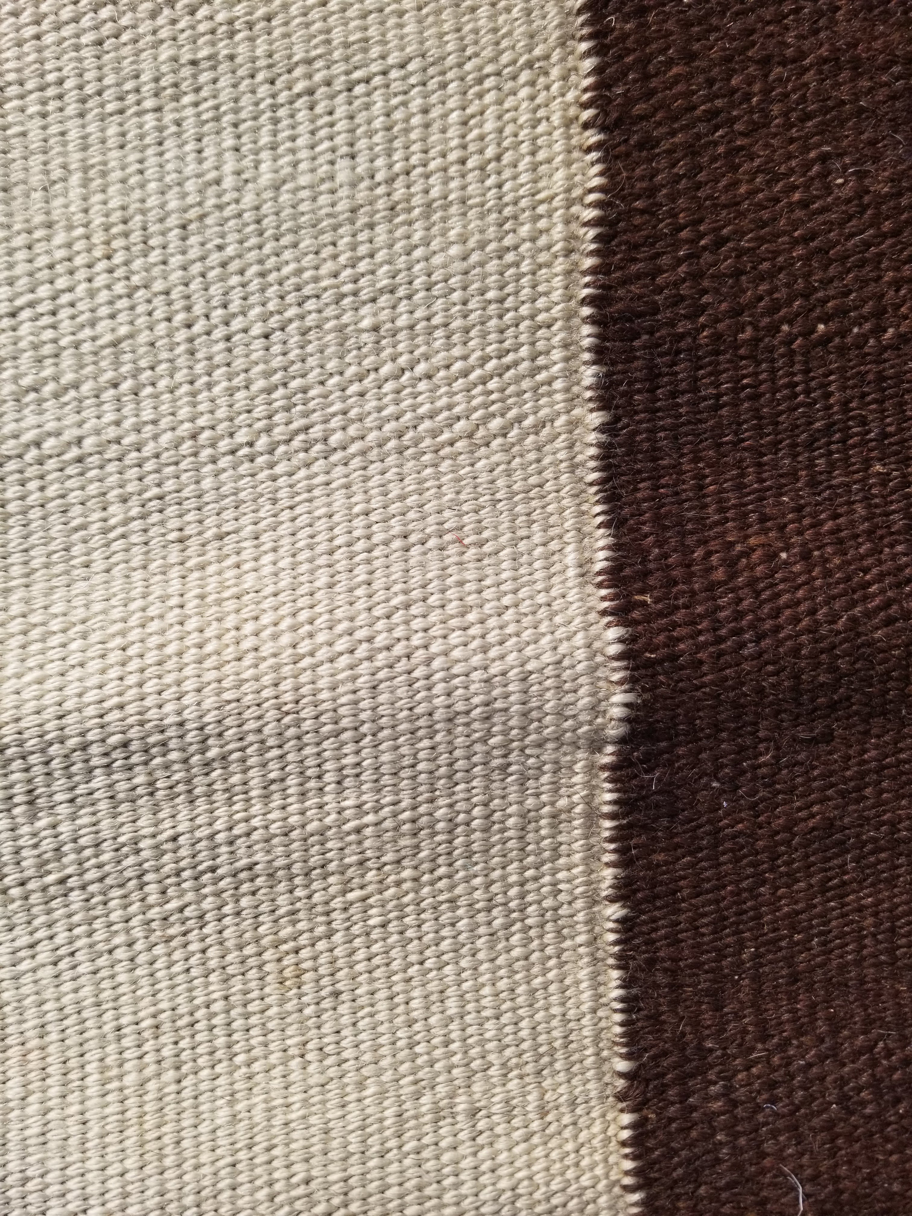 Vintage Traditional Handmade Scandinavian Minimalist Flatweave Wool Kilim Rug