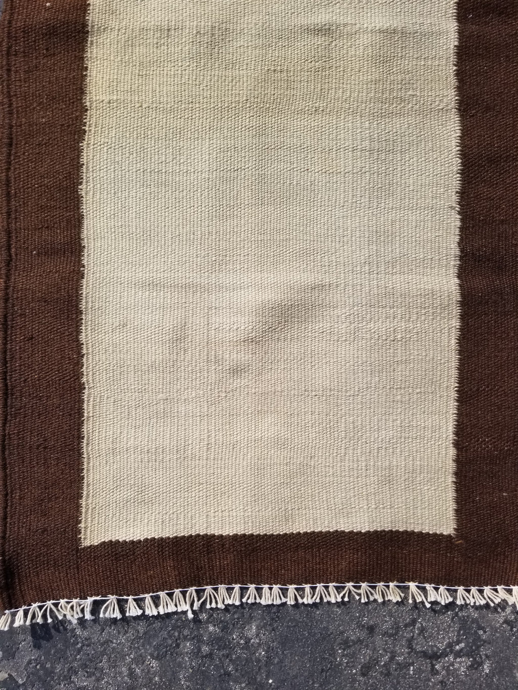 Vintage Traditional Handmade Scandinavian Minimalist Flatweave Wool Kilim Rug