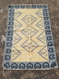 Vintage Traditional Handmade Scandinavian Flatweave Wool Kilim Rug 162x110cms