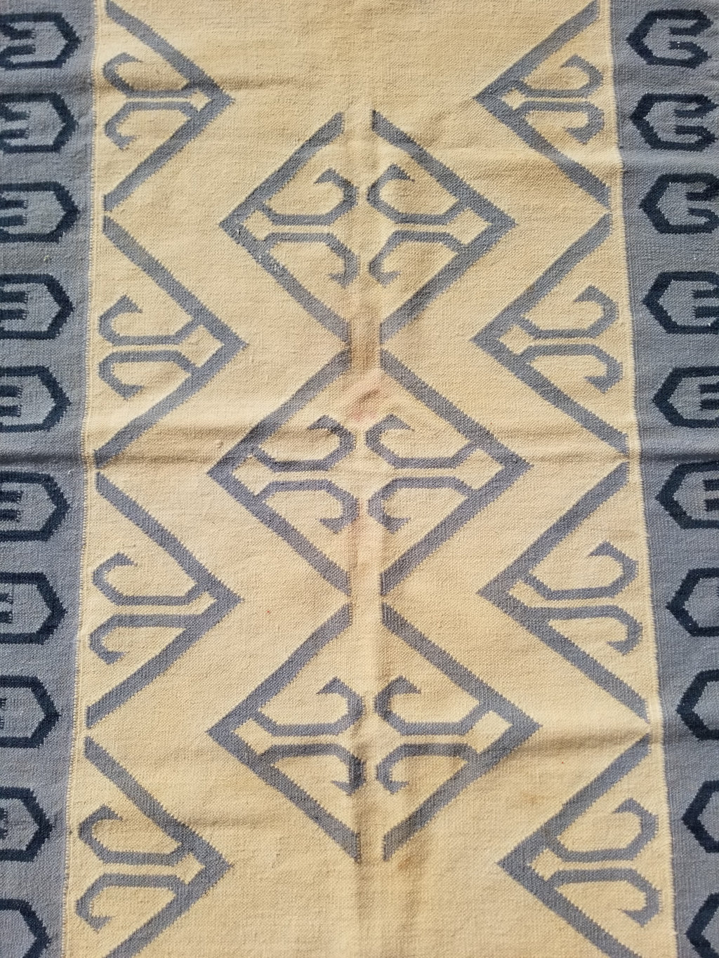 Vintage Traditional Handmade Scandinavian Flatweave Wool Kilim Rug 162x110cms