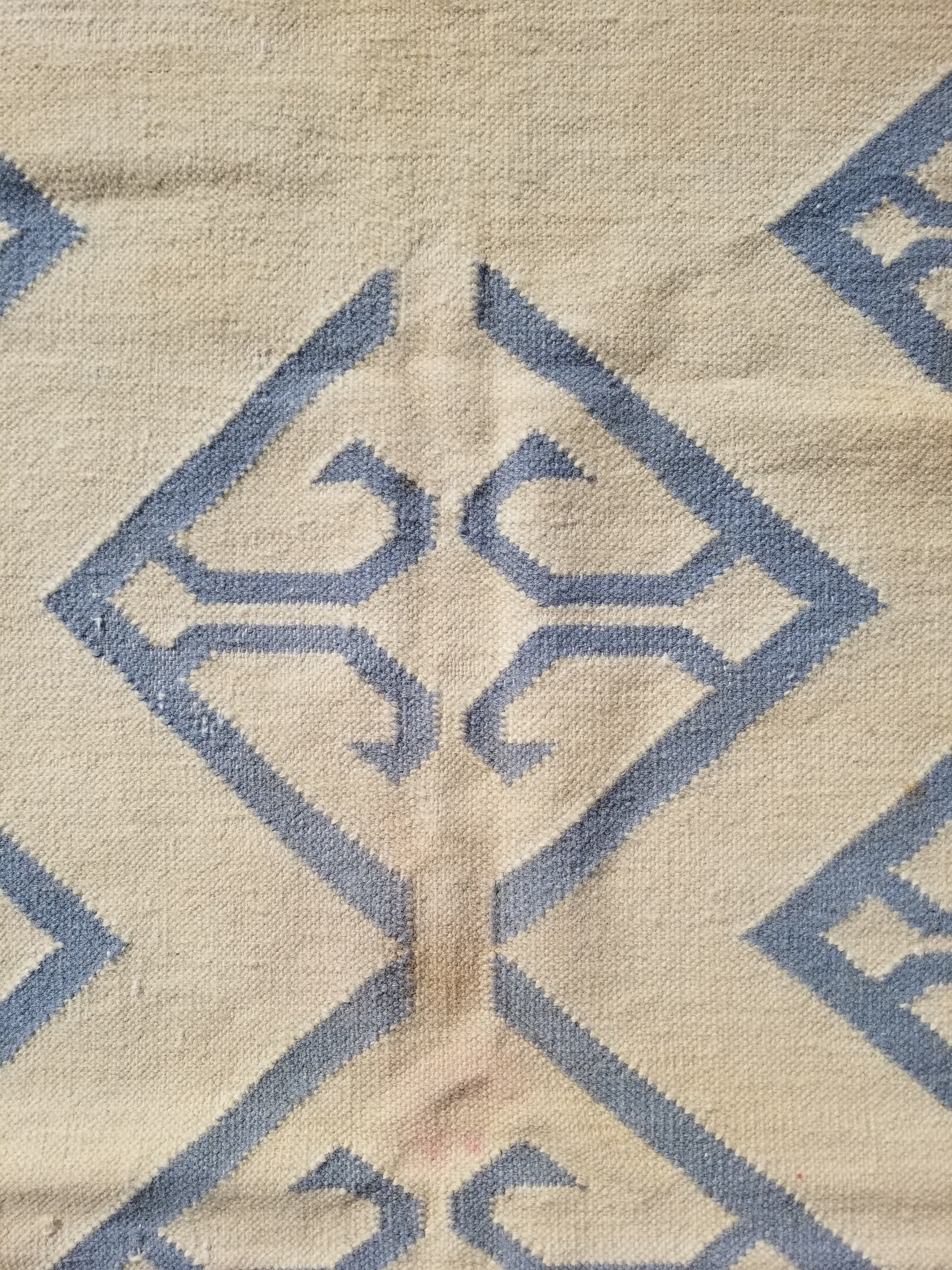 Vintage Traditional Handmade Scandinavian Flatweave Wool Kilim Rug 162x110cms