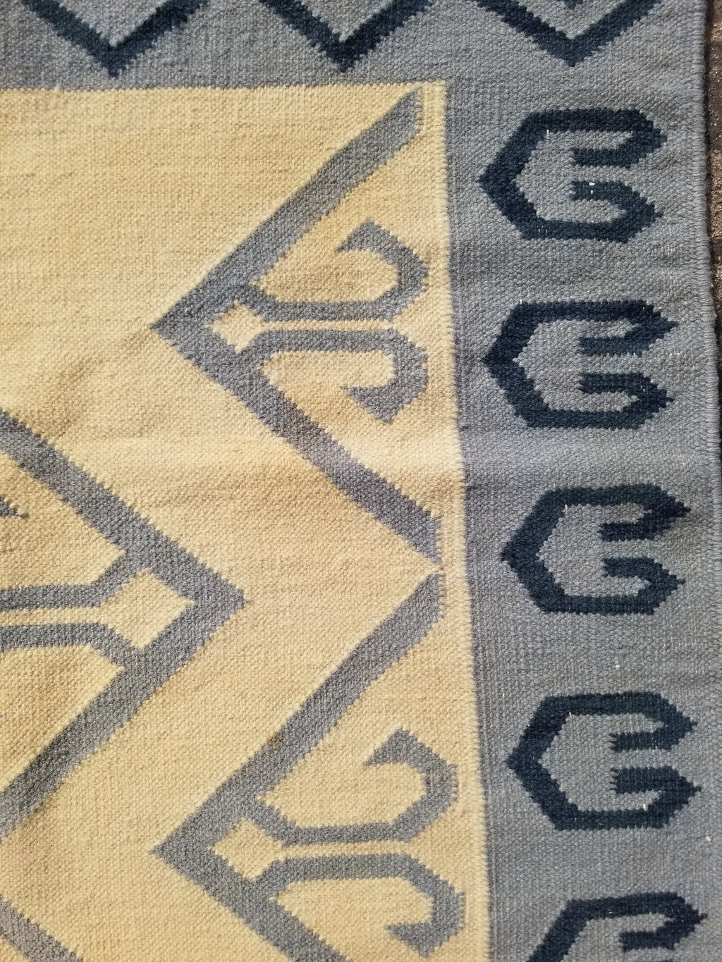 Vintage Traditional Handmade Scandinavian Flatweave Wool Kilim Rug 162x110cms