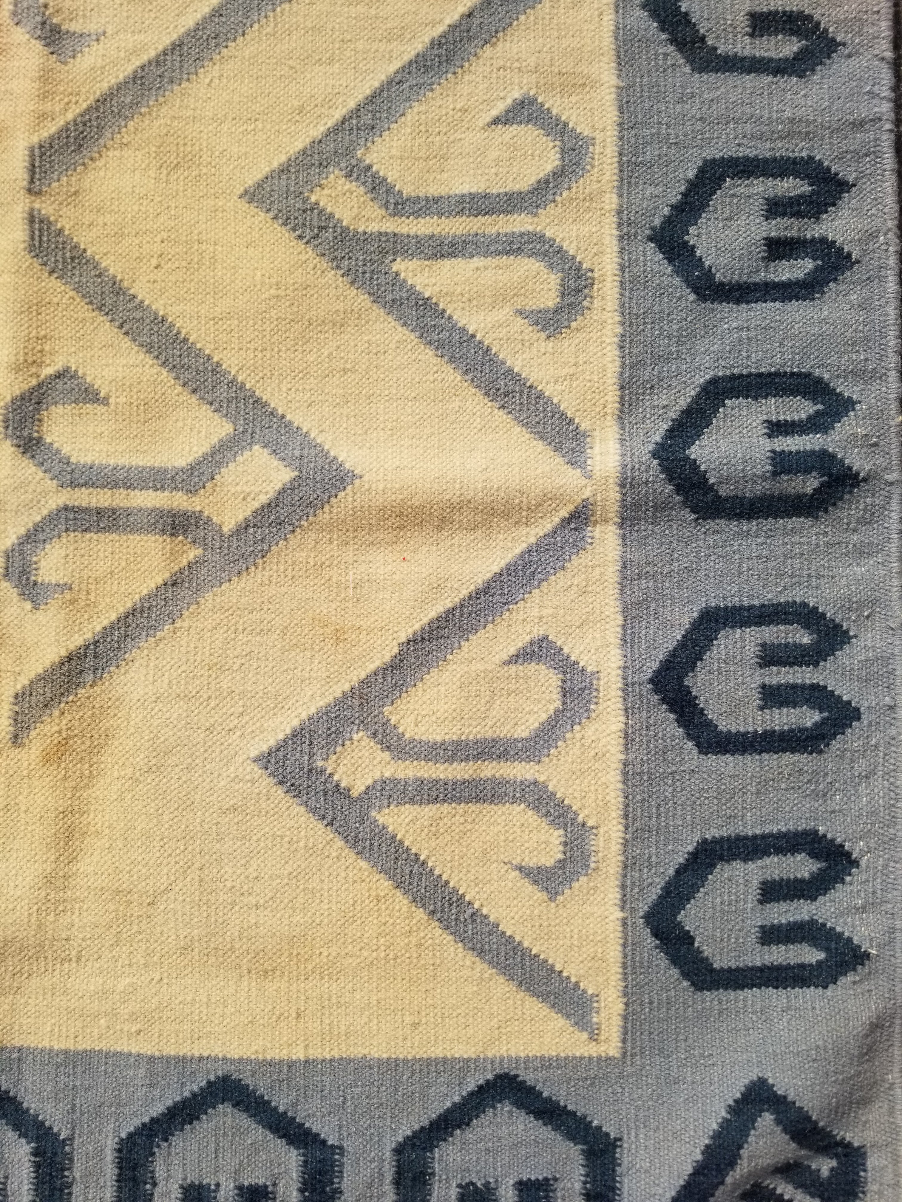 Vintage Traditional Handmade Scandinavian Flatweave Wool Kilim Rug 162x110cms