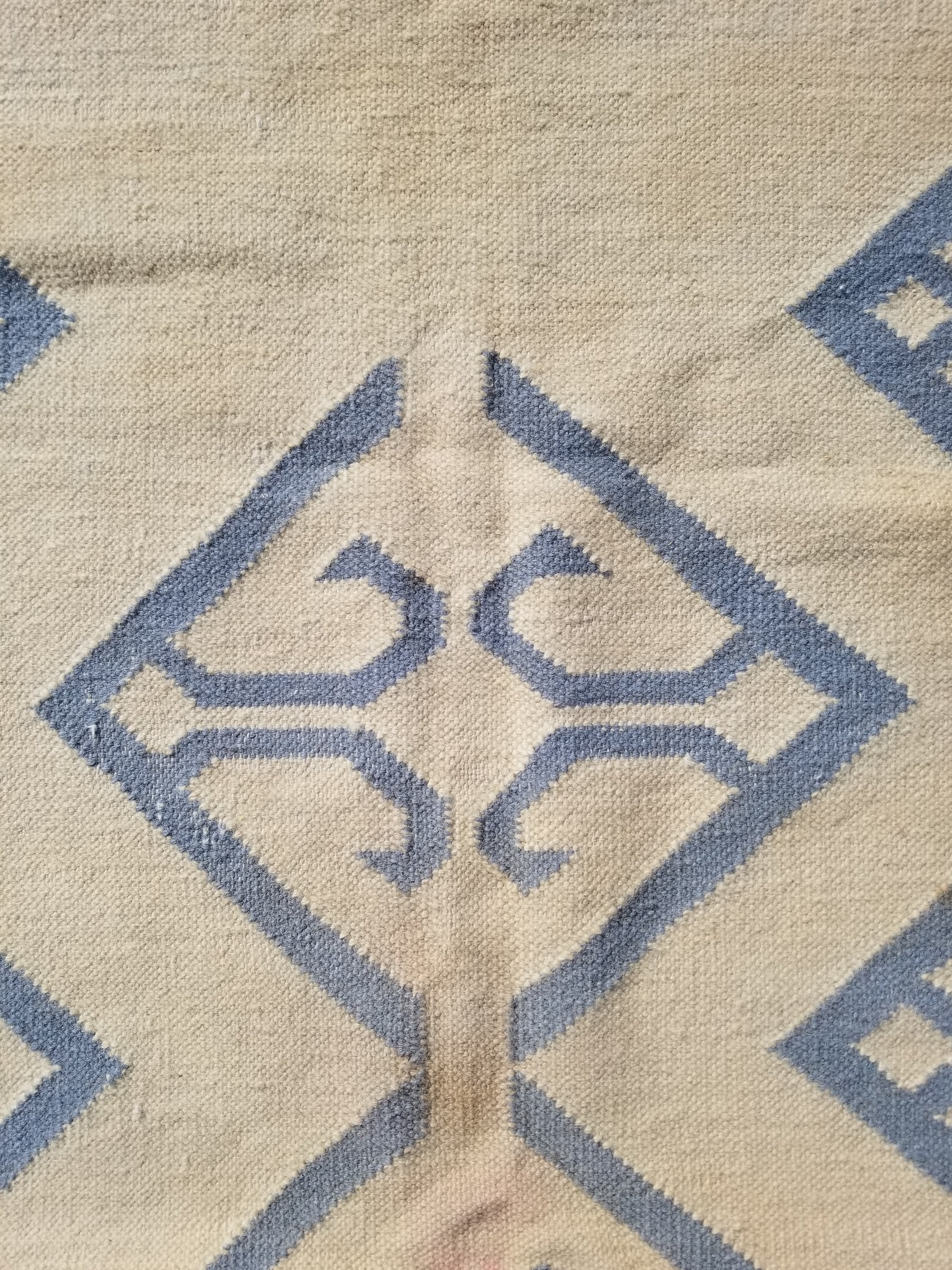 Vintage Traditional Handmade Scandinavian Flatweave Wool Kilim Rug 162x110cms