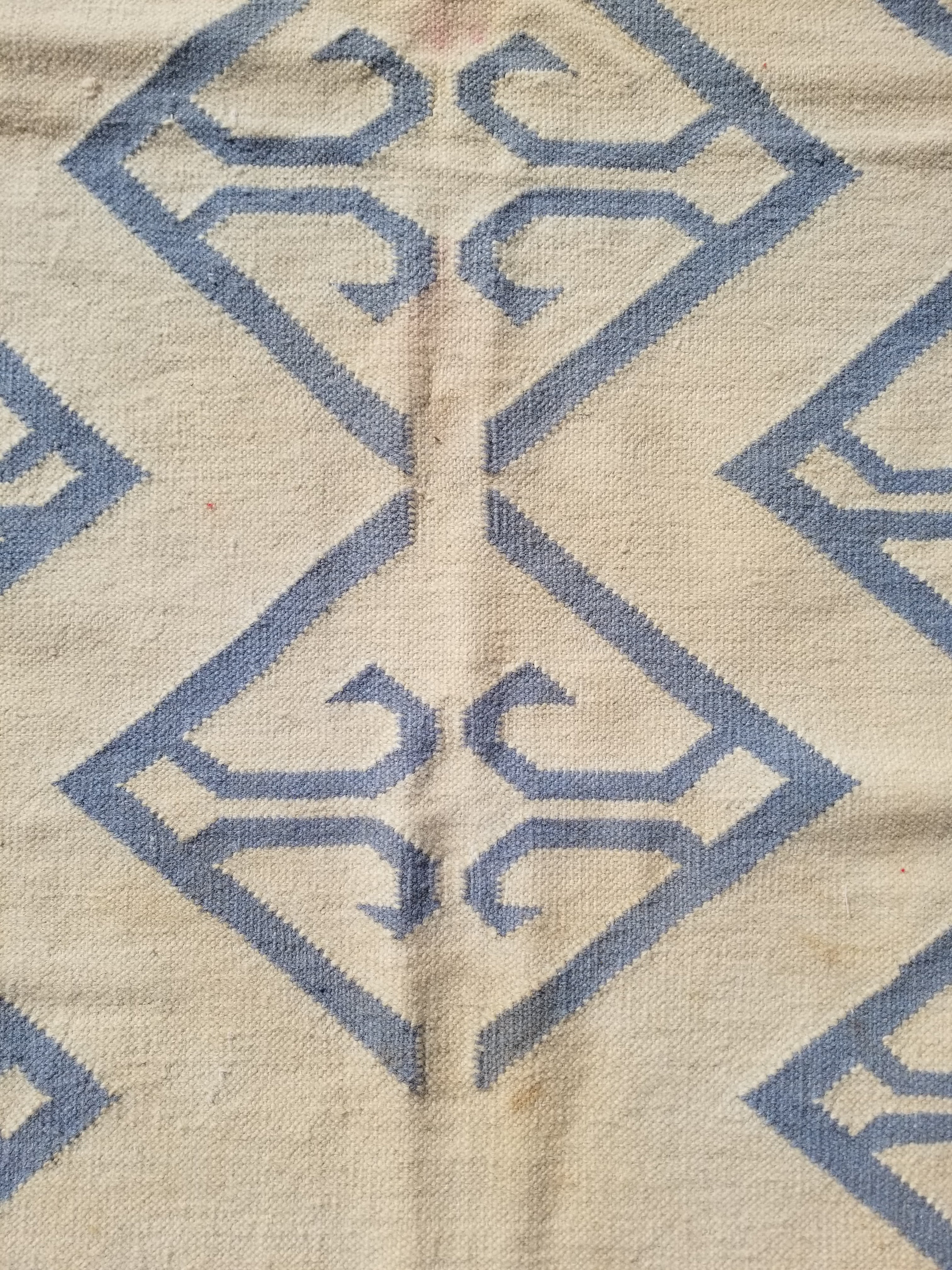 Vintage Traditional Handmade Scandinavian Flatweave Wool Kilim Rug 162x110cms