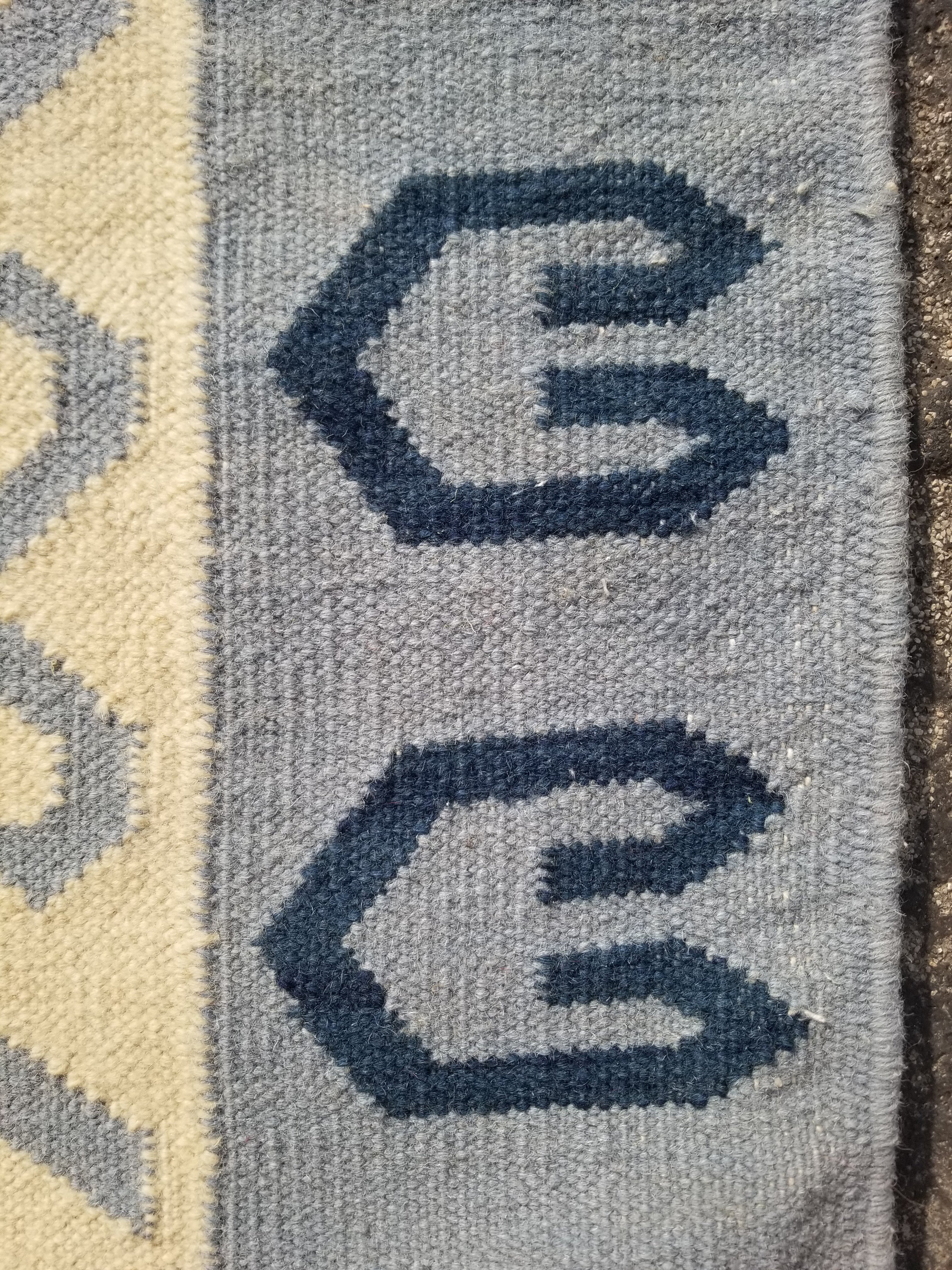 Vintage Traditional Handmade Scandinavian Flatweave Wool Kilim Rug 162x110cms