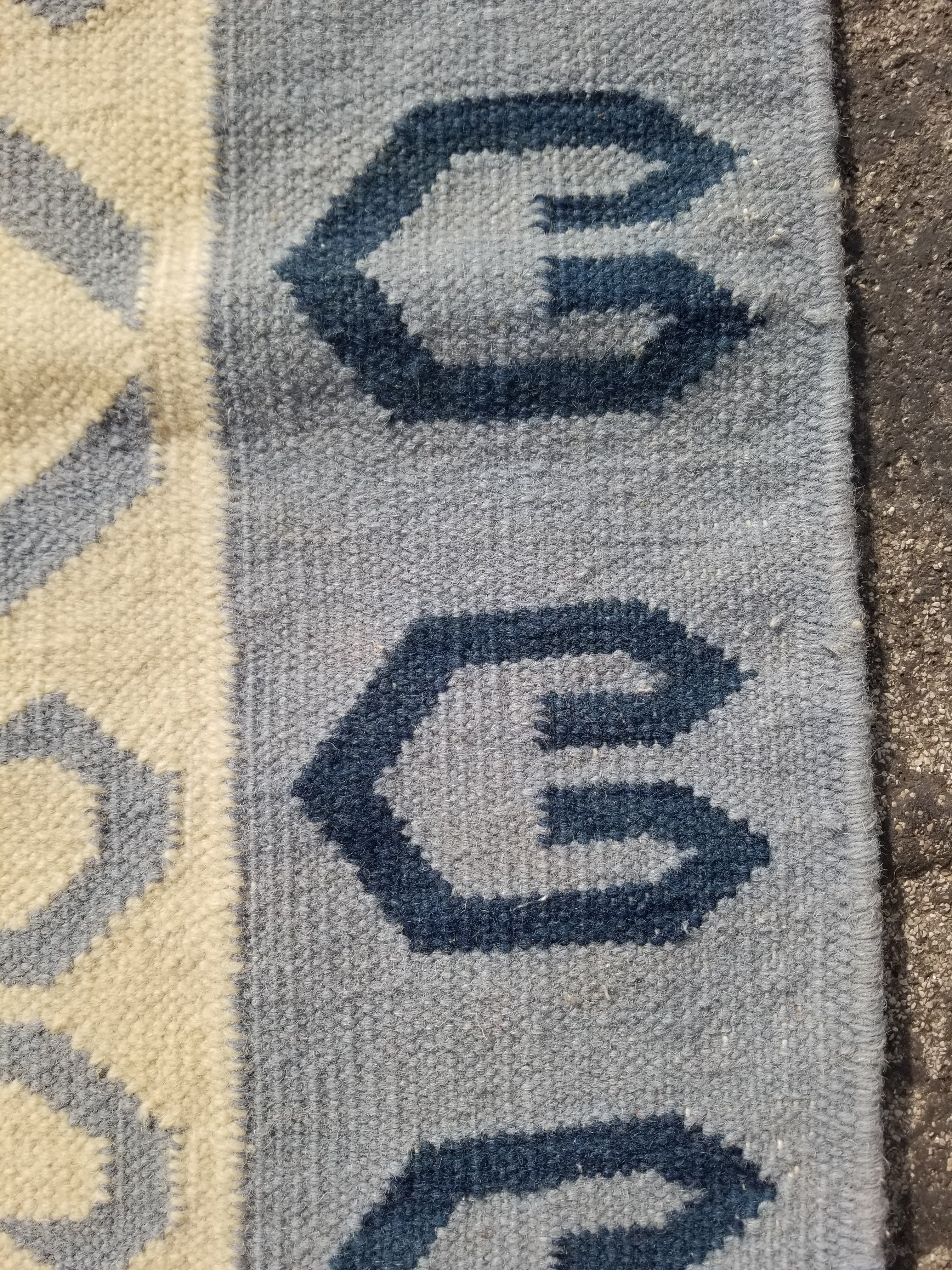 Vintage Traditional Handmade Scandinavian Flatweave Wool Kilim Rug 162x110cms