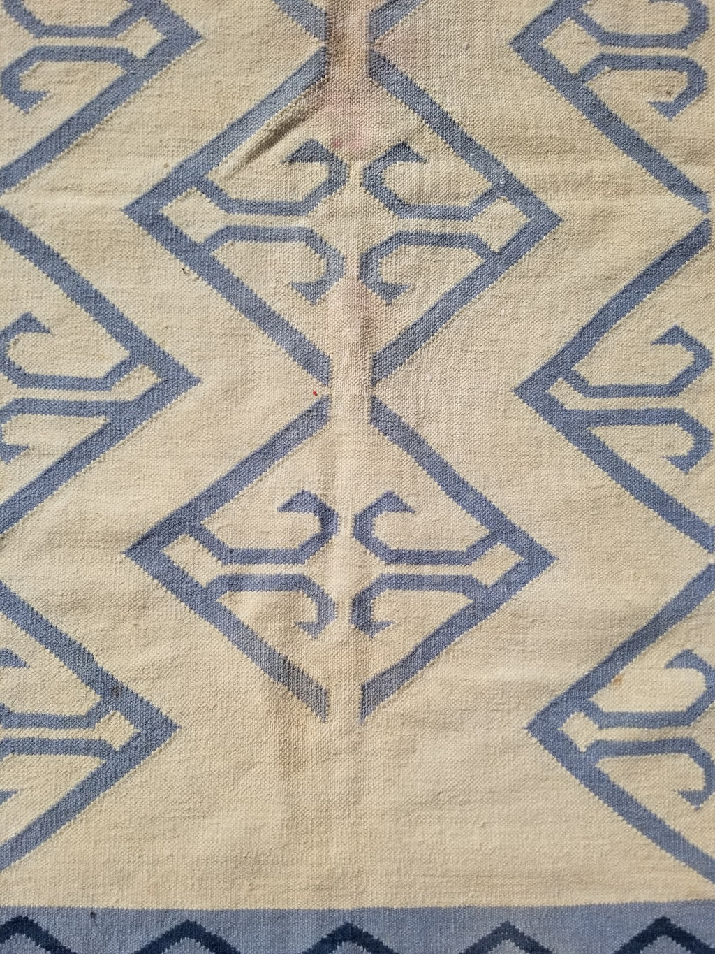 Vintage Traditional Handmade Scandinavian Flatweave Wool Kilim Rug 162x110cms