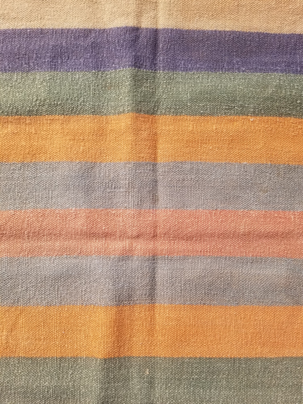 Vintage Traditional Handmade Swedish Striped Flatweave Wool Kilim Rug 145x87cms