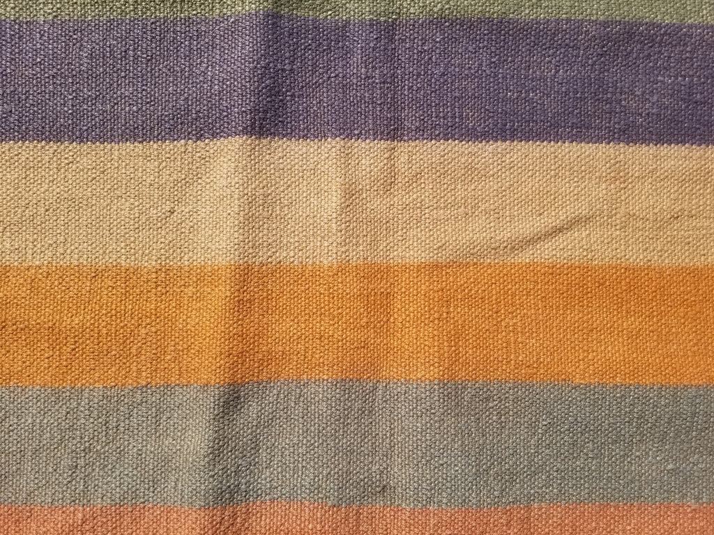 Vintage Traditional Handmade Swedish Striped Flatweave Wool Kilim Rug 145x87cms