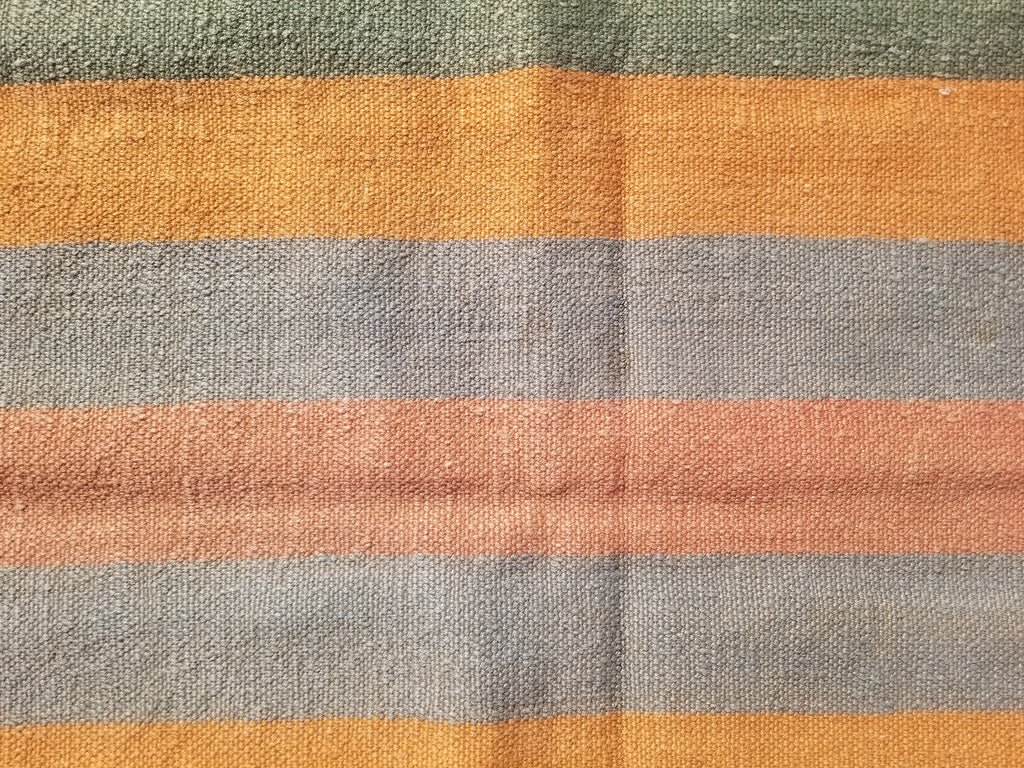 Vintage Traditional Handmade Swedish Striped Flatweave Wool Kilim Rug 145x87cms