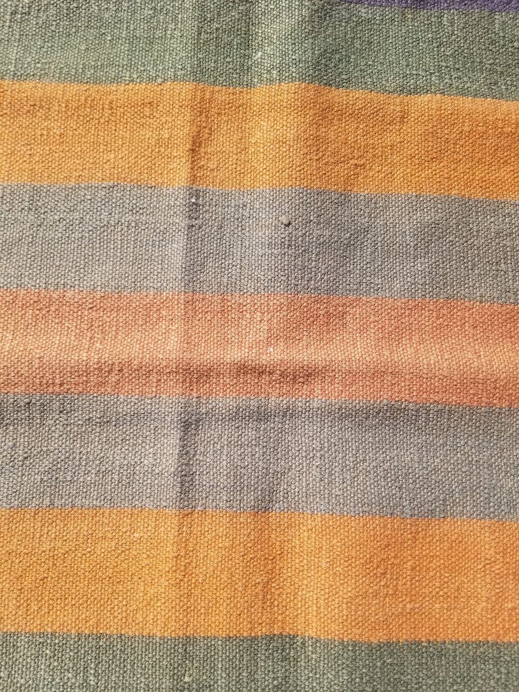Vintage Traditional Handmade Swedish Striped Flatweave Wool Kilim Rug 145x87cms
