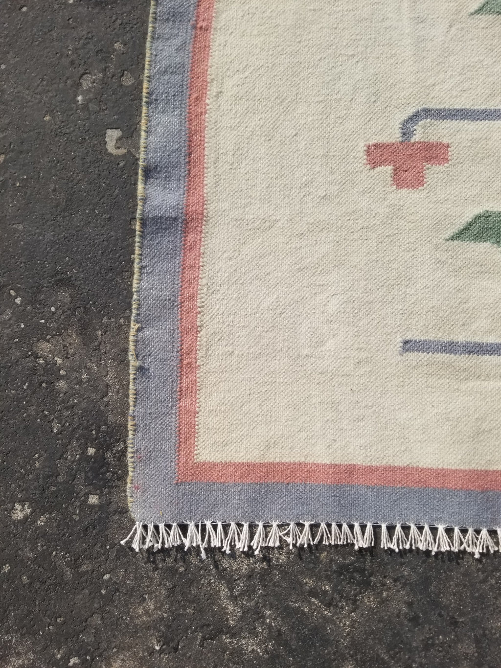 Vintage Traditional Handmade Swedish Floral Flatweave Wool Kilim Rug 133x88cms