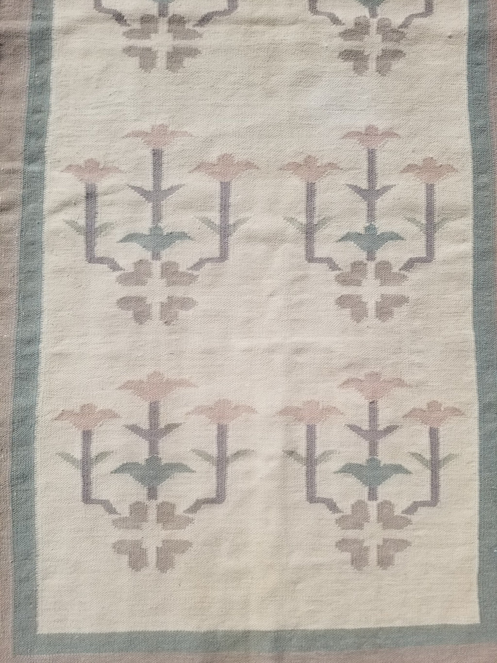 Vintage Traditional Handmade Swedish Flatweave Wool Kilim Rug 148x94cms