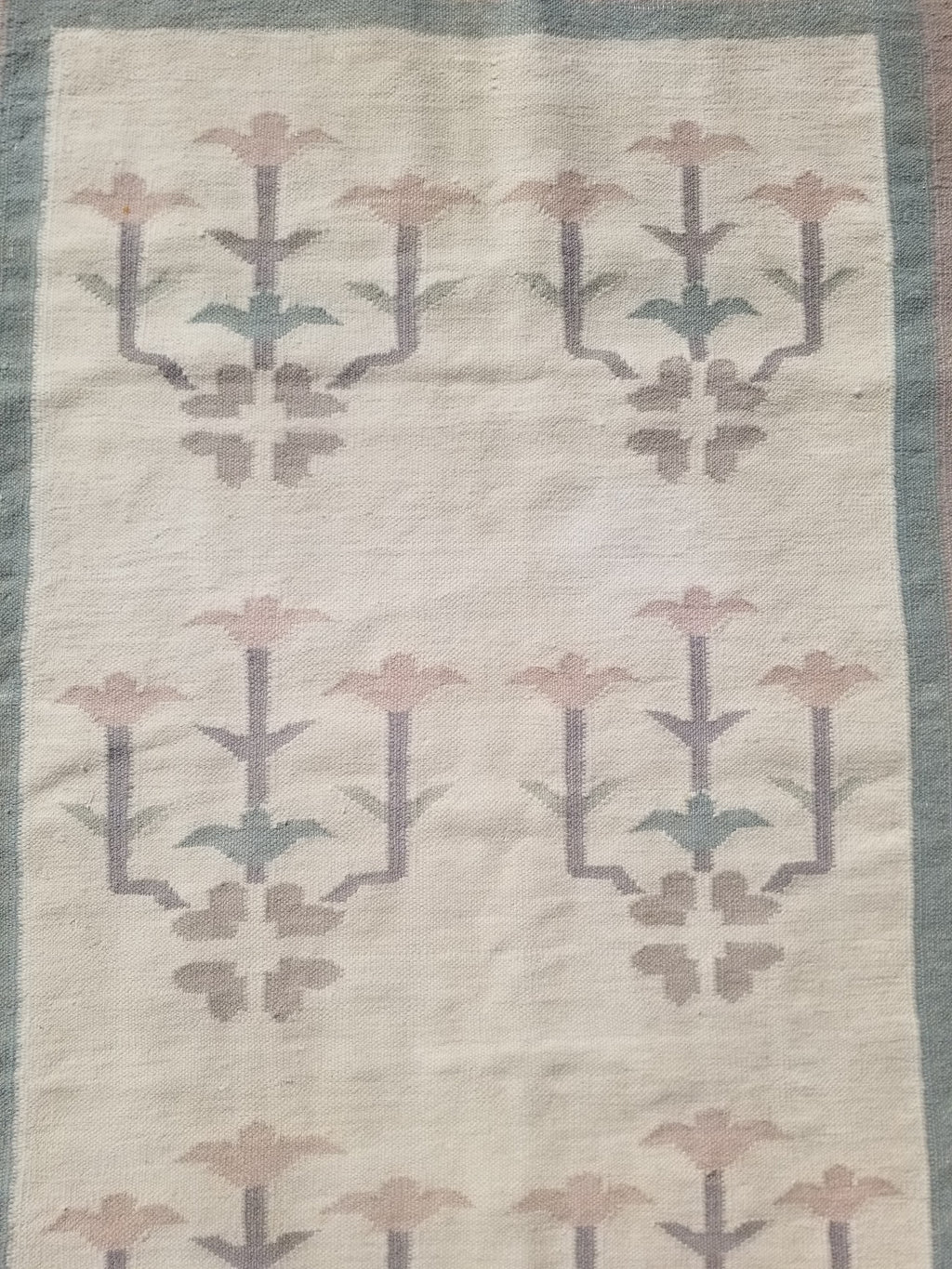 Vintage Traditional Handmade Swedish Flatweave Wool Kilim Rug 148x94cms