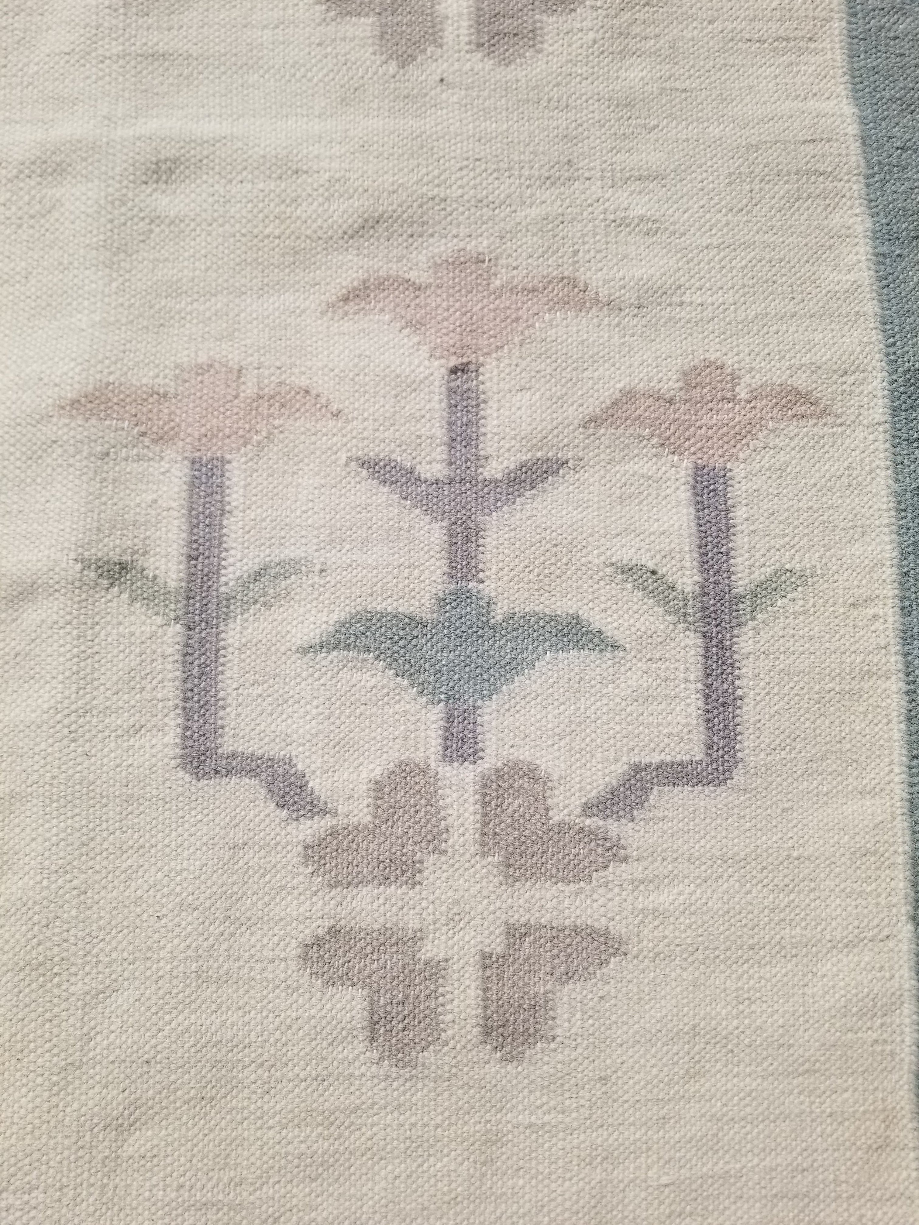 Vintage Traditional Handmade Swedish Flatweave Wool Kilim Rug 148x94cms