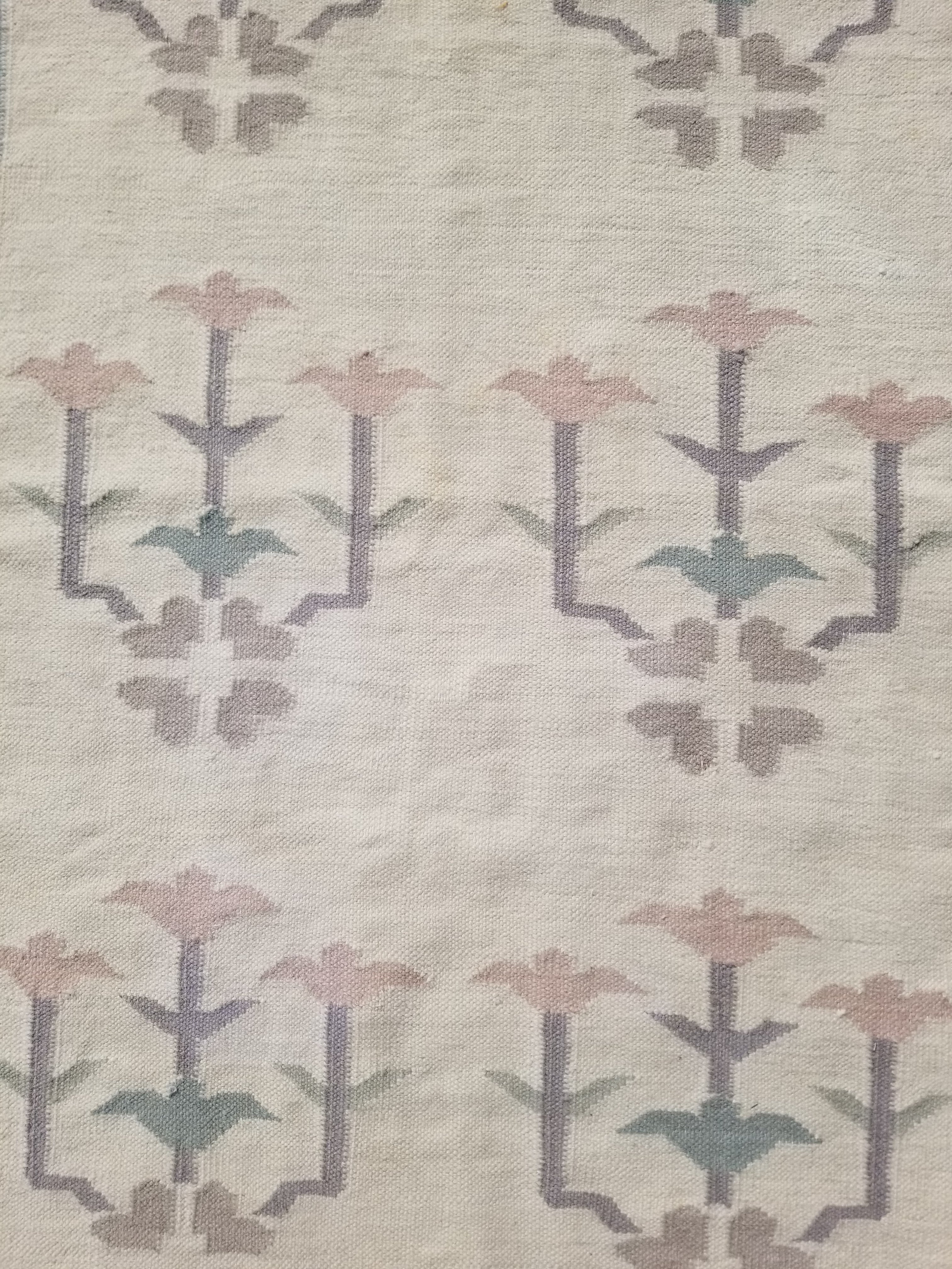 Vintage Traditional Handmade Swedish Flatweave Wool Kilim Rug 148x94cms