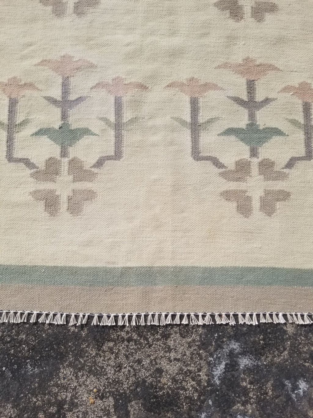 Vintage Traditional Handmade Swedish Flatweave Wool Kilim Rug 148x94cms