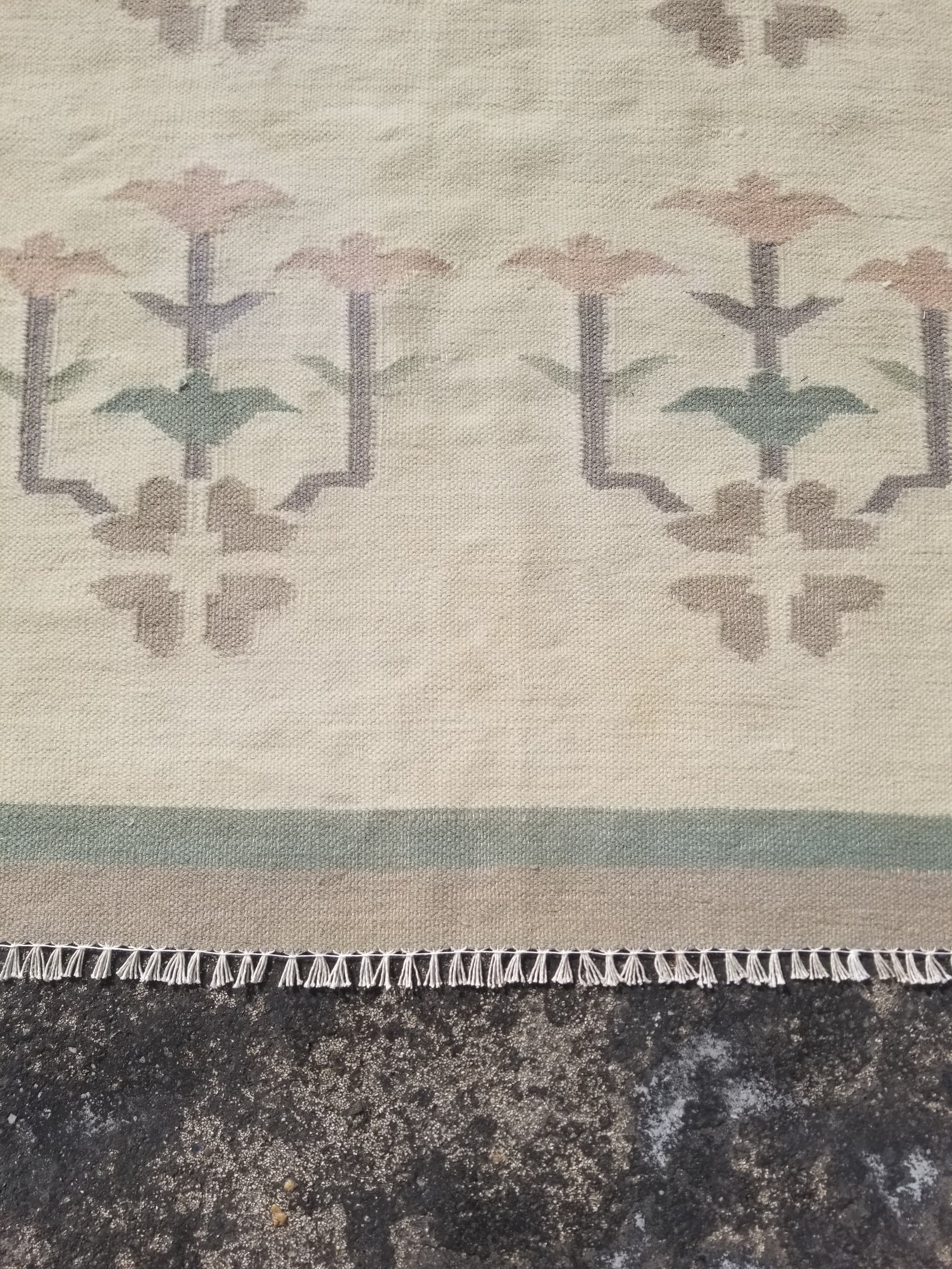 Vintage Traditional Handmade Swedish Flatweave Wool Kilim Rug 148x94cms
