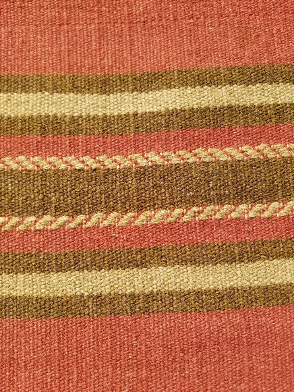 Vintage Handmade Middle East Striped Flatweave Wool Textile Runner 156x57cms