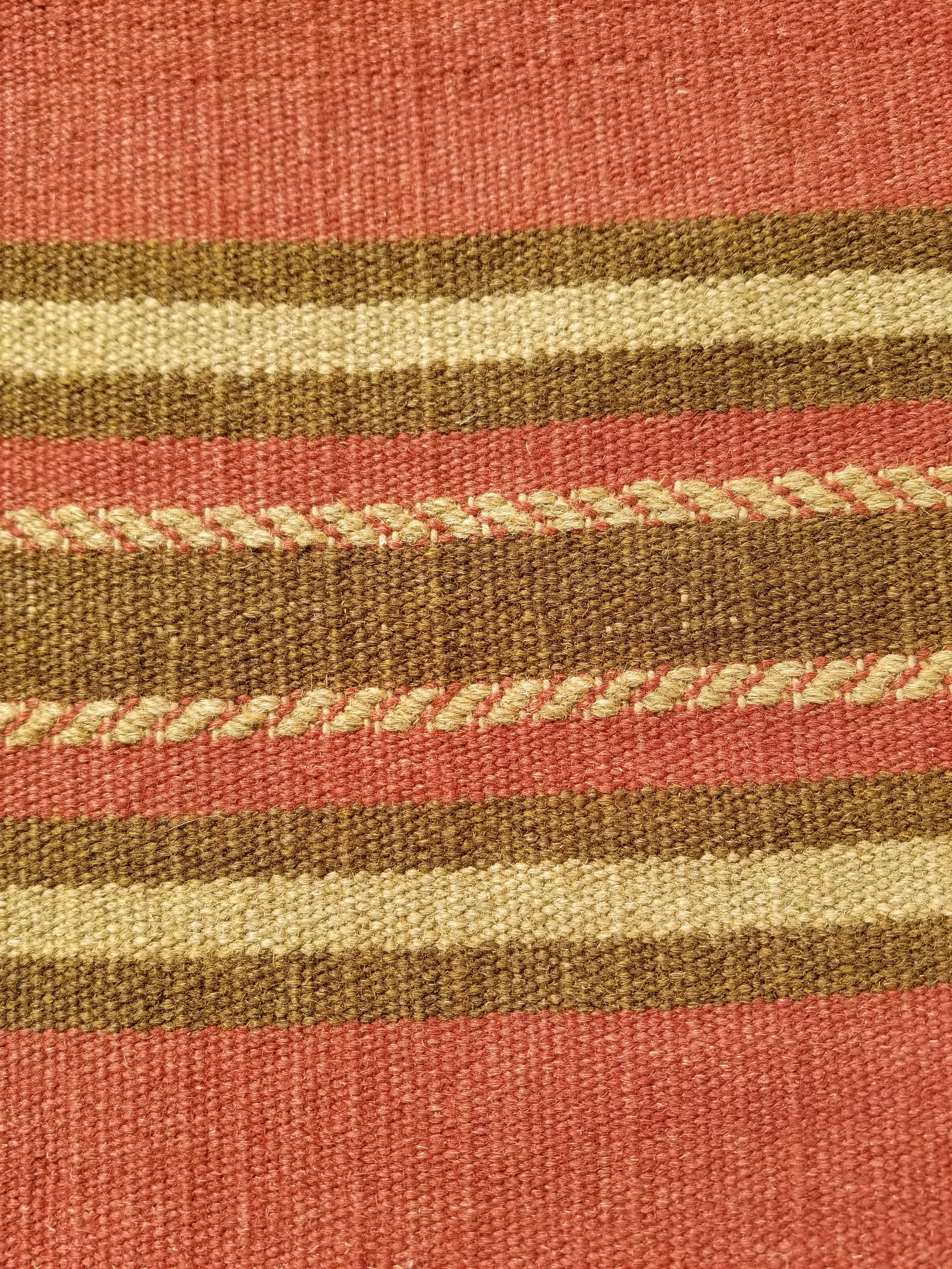Vintage Handmade Middle East Striped Flatweave Wool Textile Runner 156x57cms