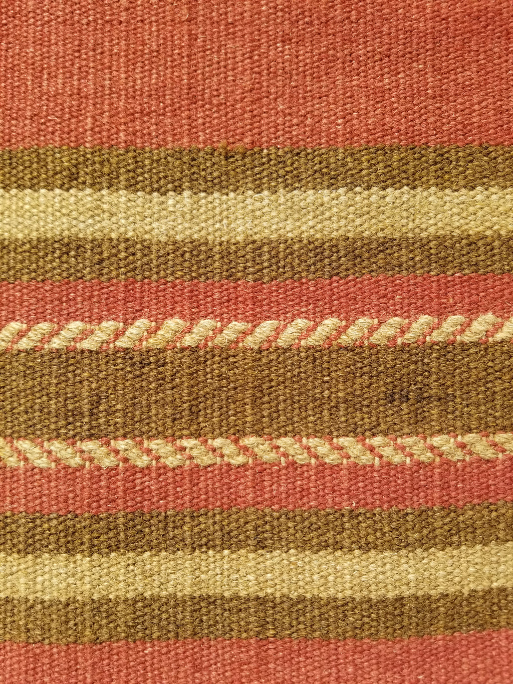 Vintage Handmade Middle East Striped Flatweave Wool Textile Runner 156x57cms