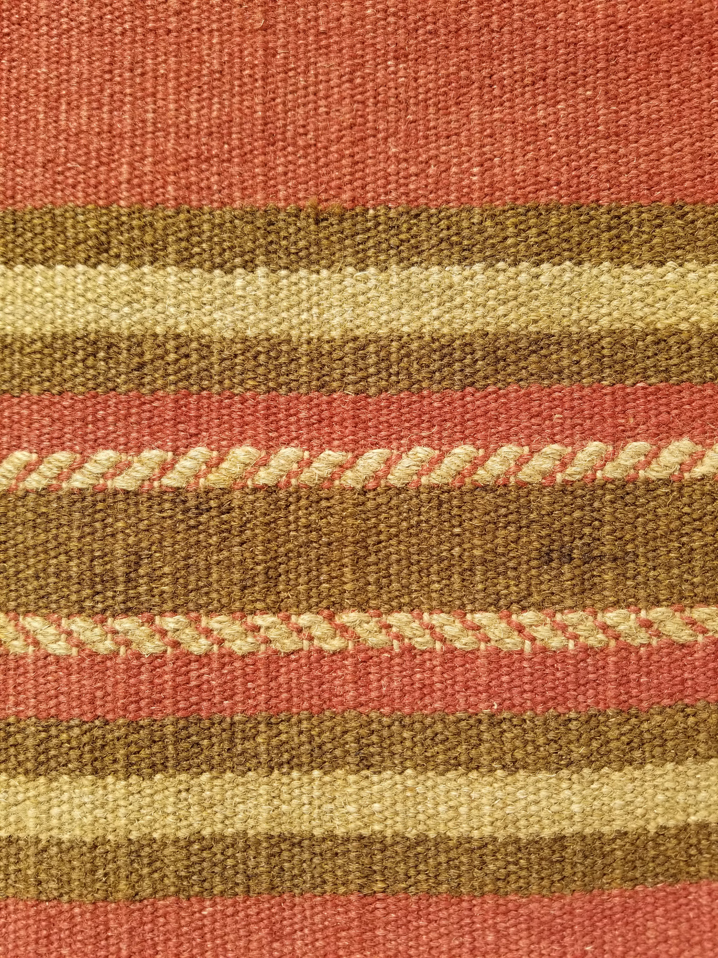 Vintage Handmade Middle East Striped Flatweave Wool Textile Runner 156x57cms