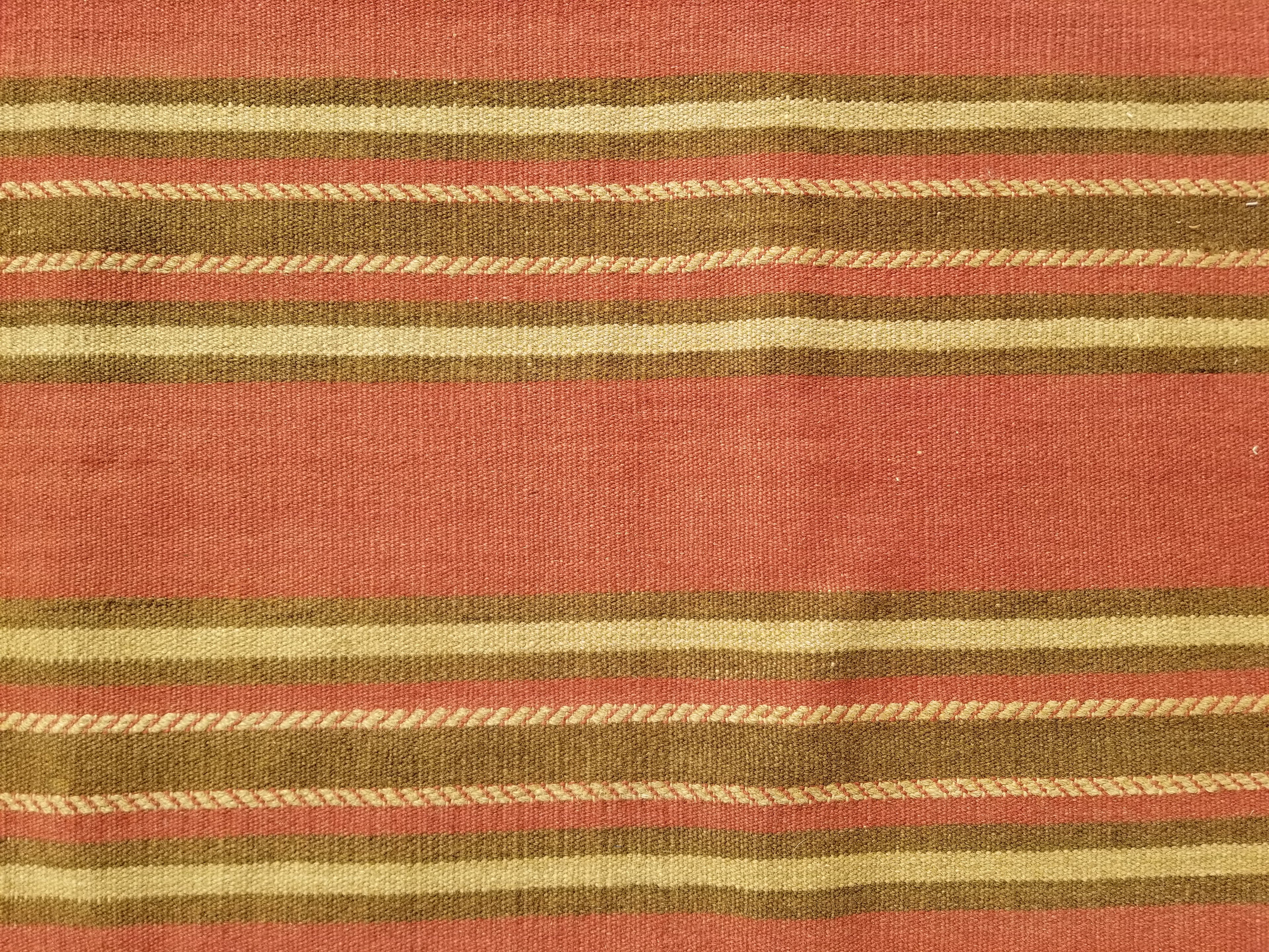 Vintage Handmade Middle East Striped Flatweave Wool Textile Runner 156x57cms