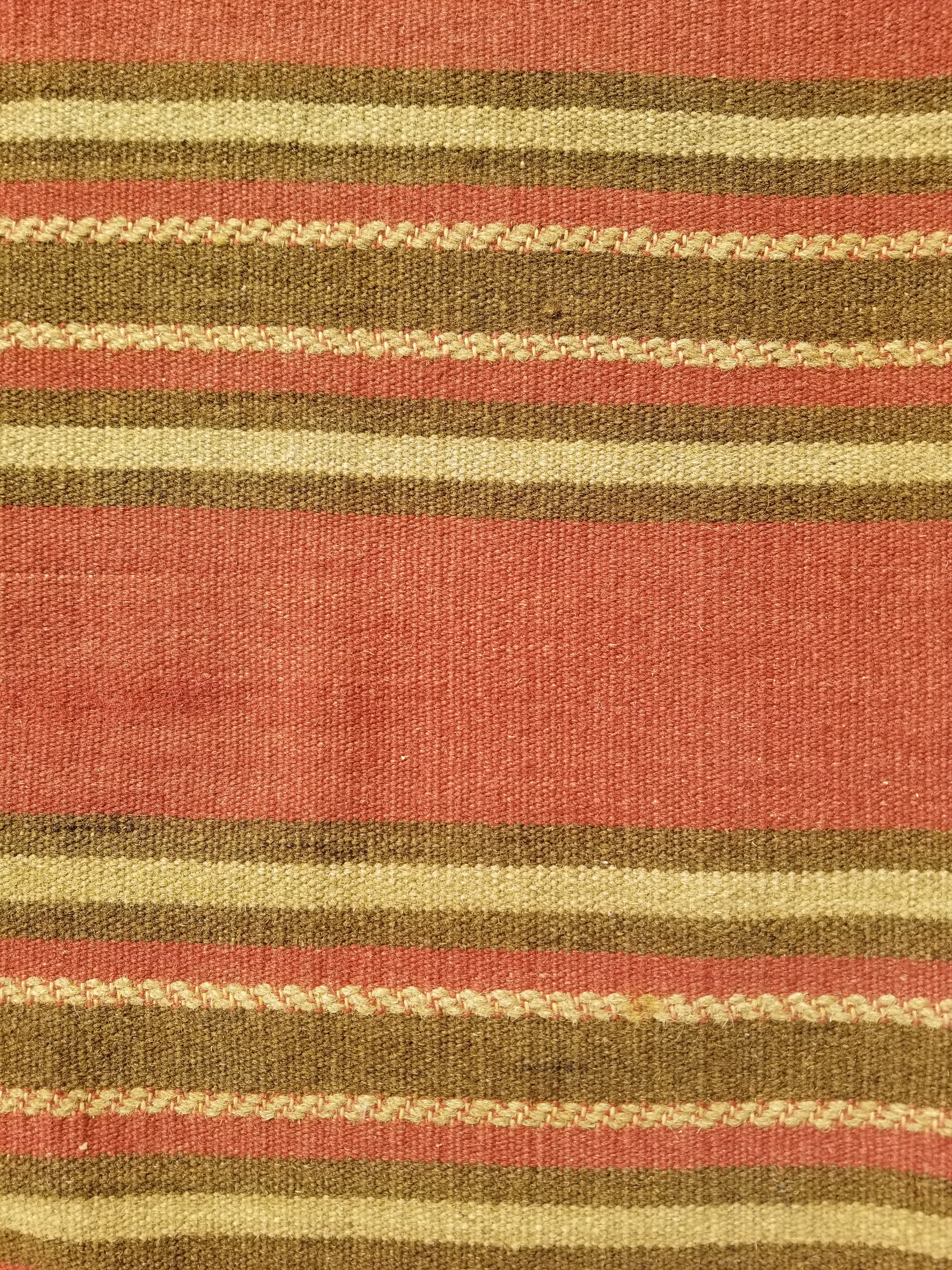 Vintage Handmade Middle East Striped Flatweave Wool Textile Runner 156x57cms