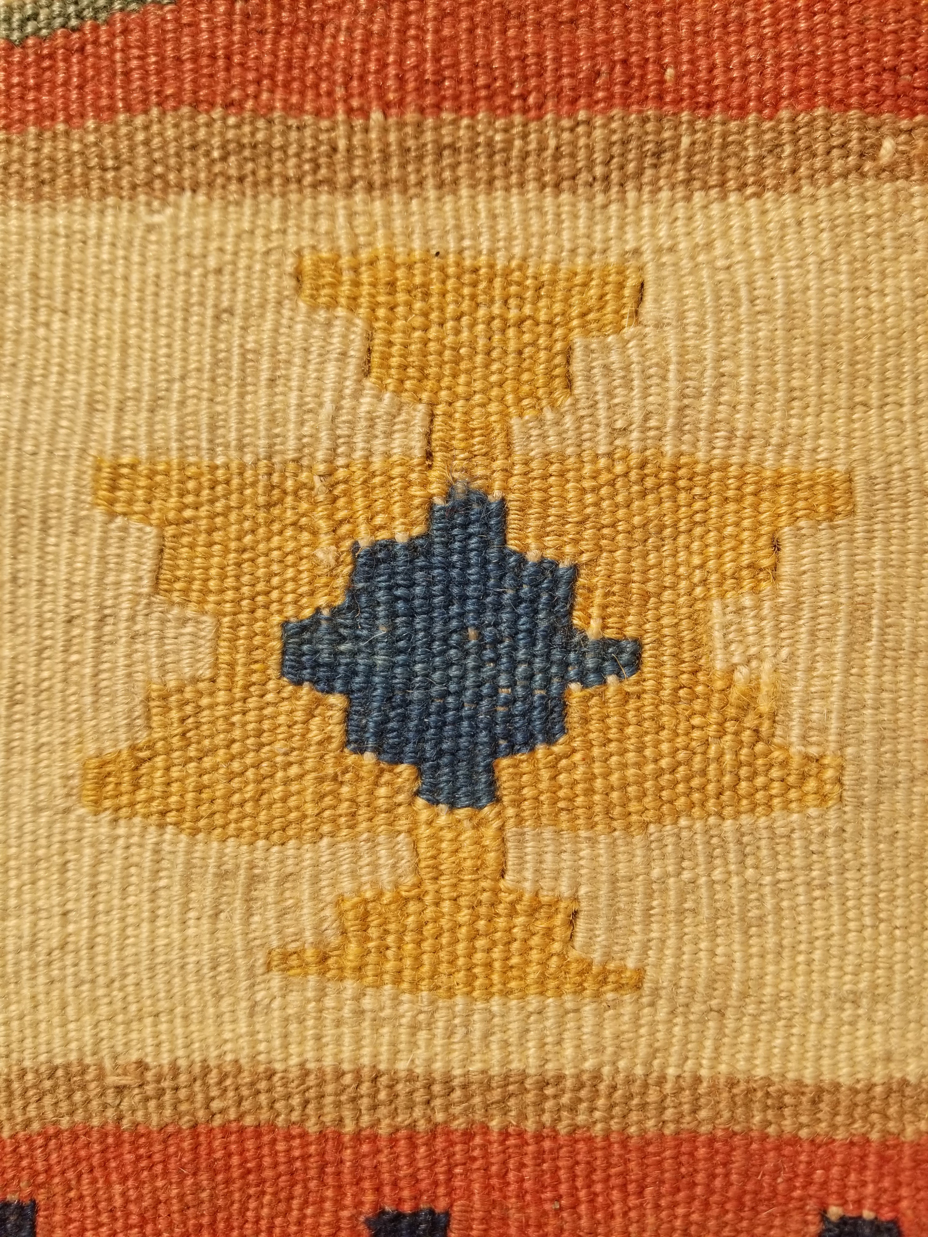 Vintage Traditional Handmade Sherazi Wool Kilim Rug 146x108cms