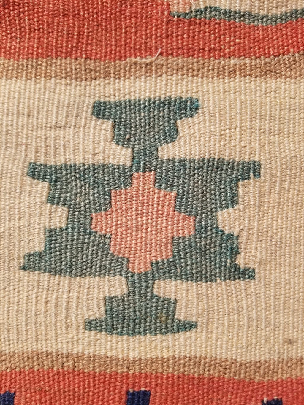 Vintage Traditional Handmade Sherazi Wool Kilim Rug 146x108cms