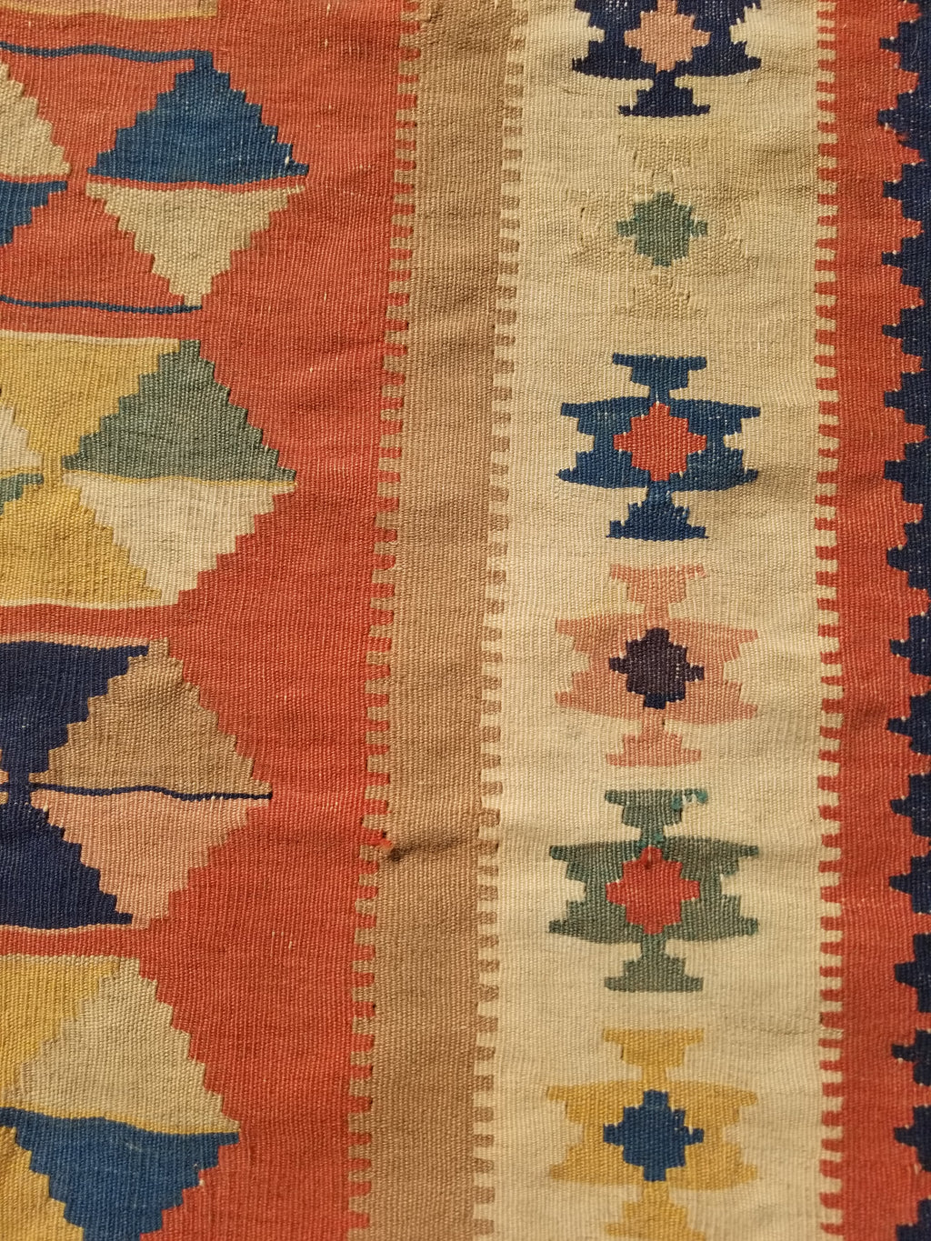 Vintage Traditional Handmade Sherazi Wool Kilim Rug 146x108cms