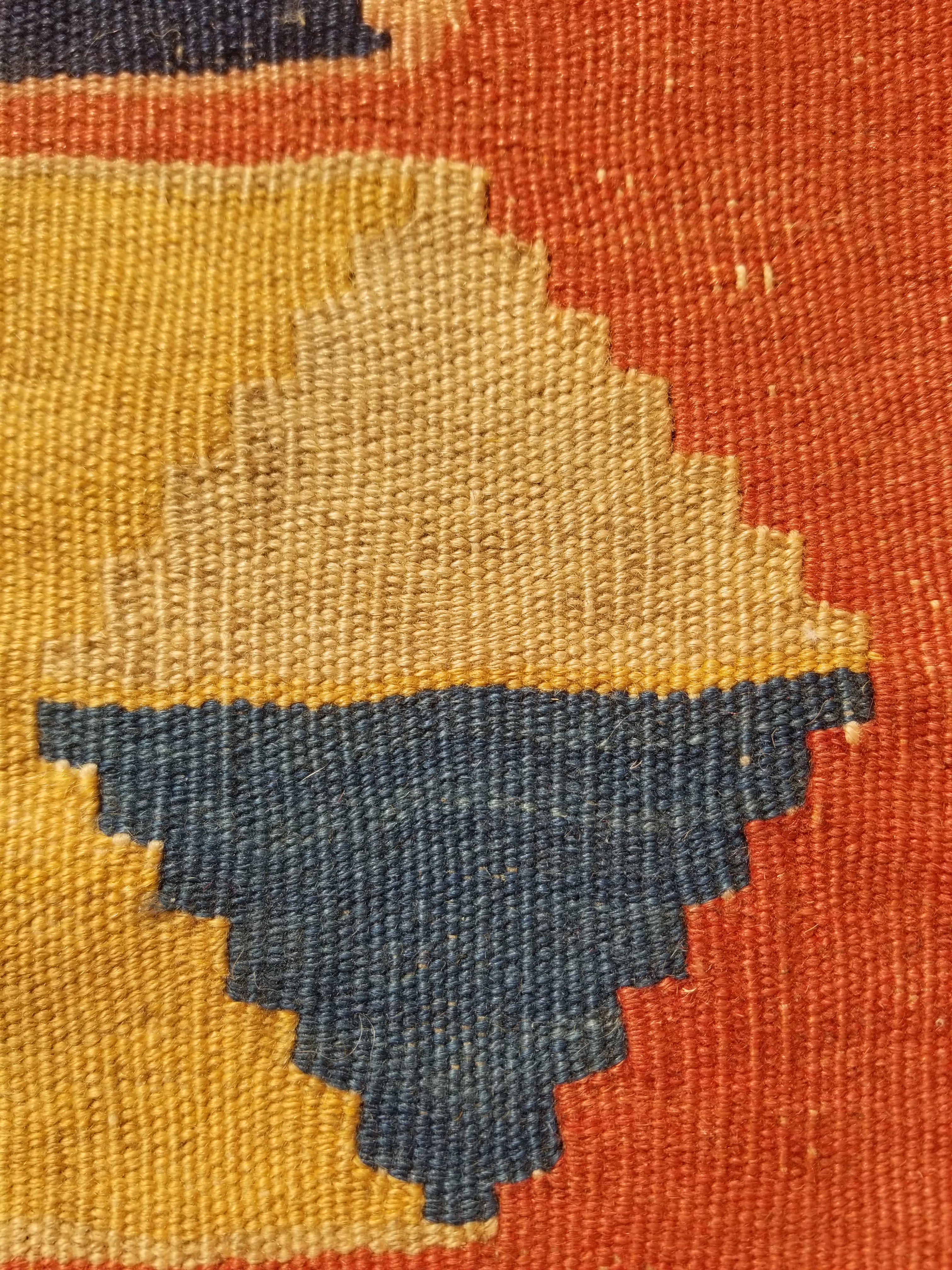 Vintage Traditional Handmade Sherazi Wool Kilim Rug 146x108cms