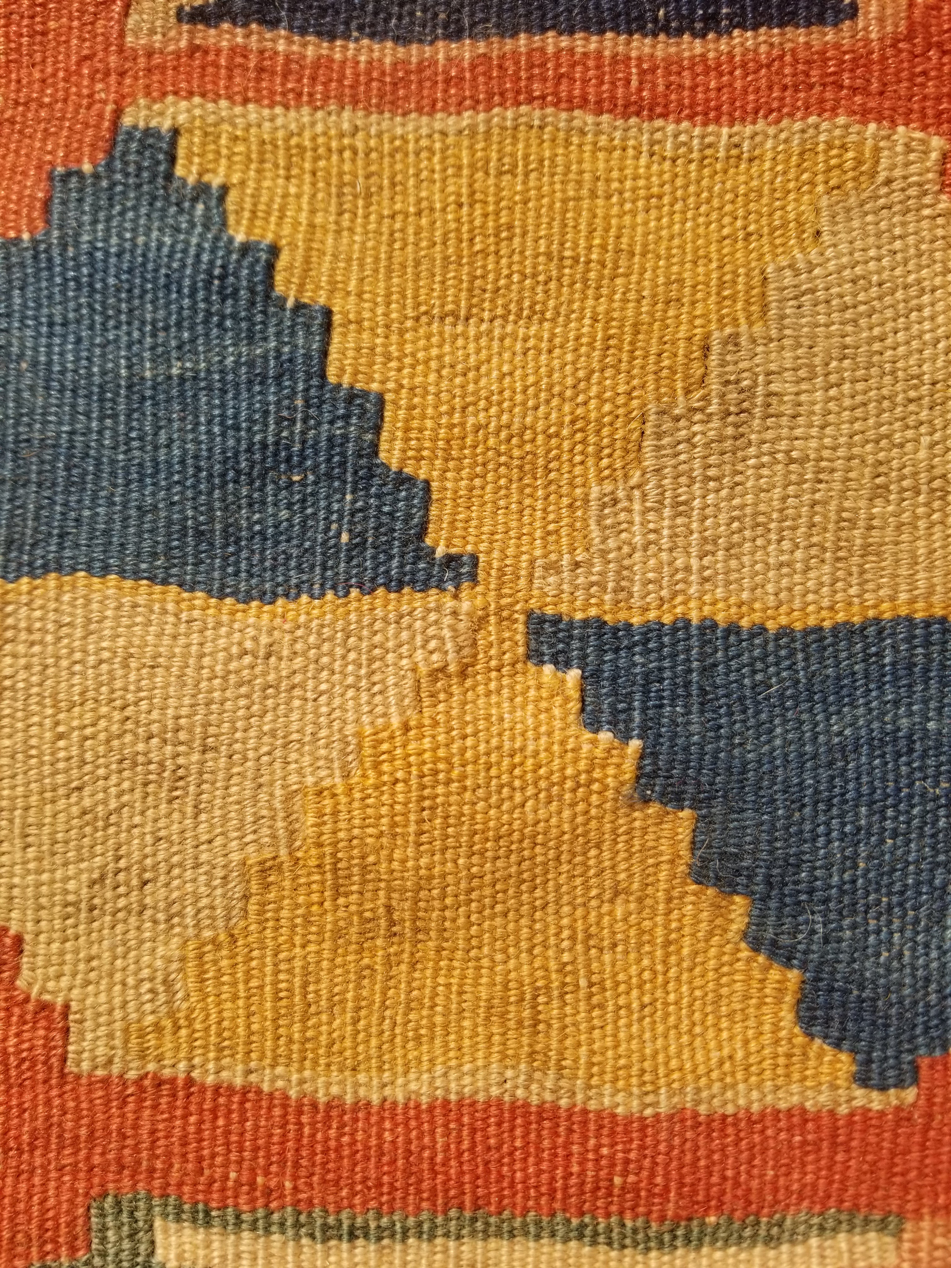 Vintage Traditional Handmade Sherazi Wool Kilim Rug 146x108cms
