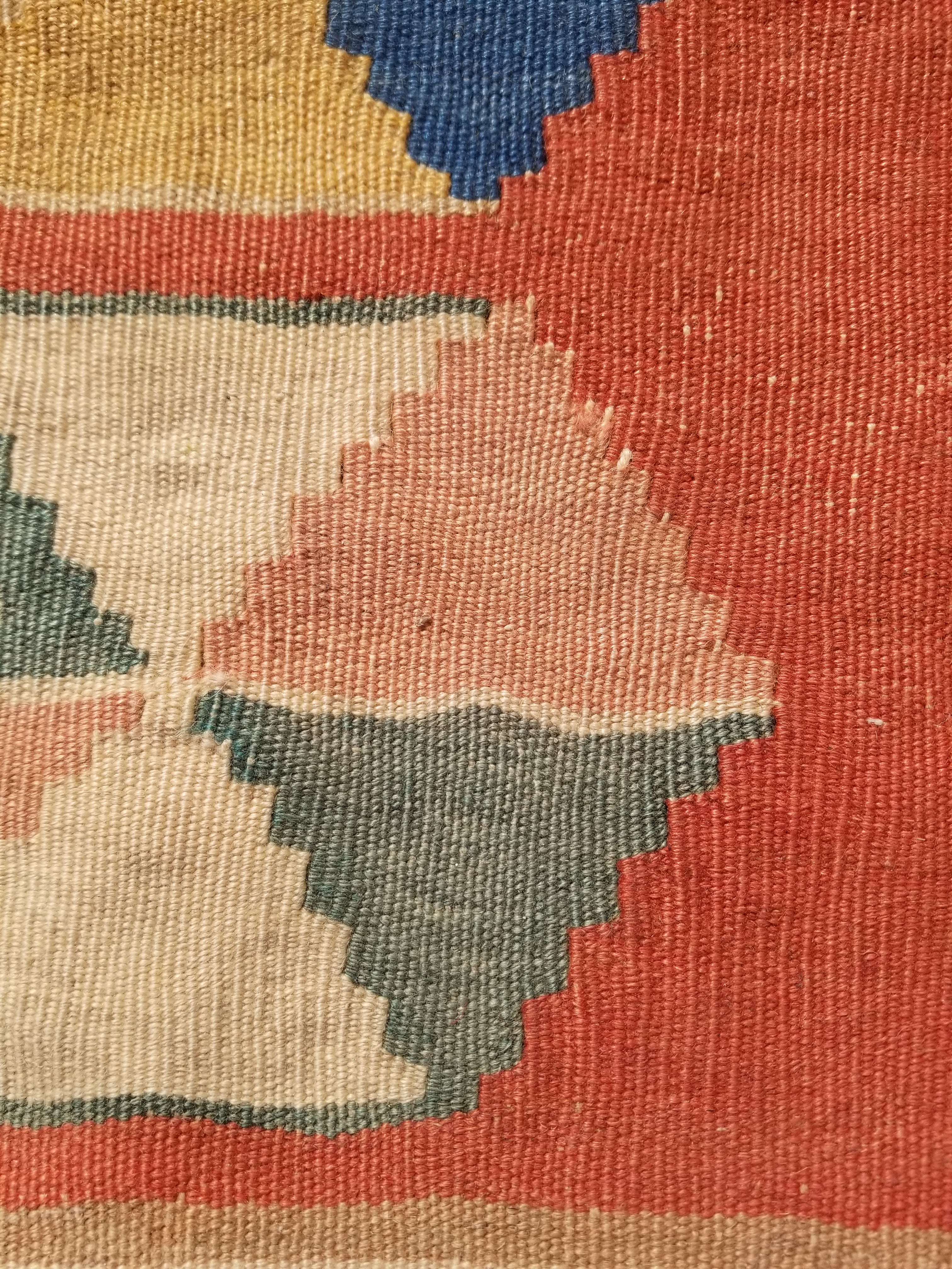Vintage Traditional Handmade Sherazi Wool Kilim Rug 146x108cms