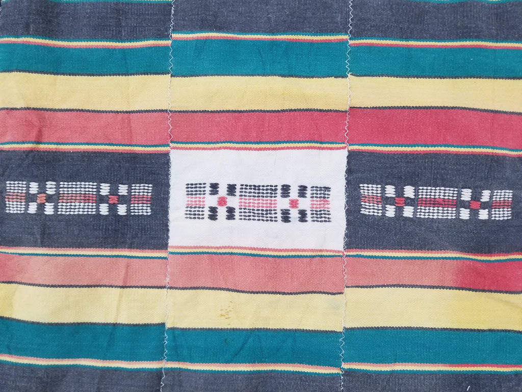 Vintage African Ceremonial 20th C Cloth EWE Strip-Woven Cotton GHANA 211x127cm