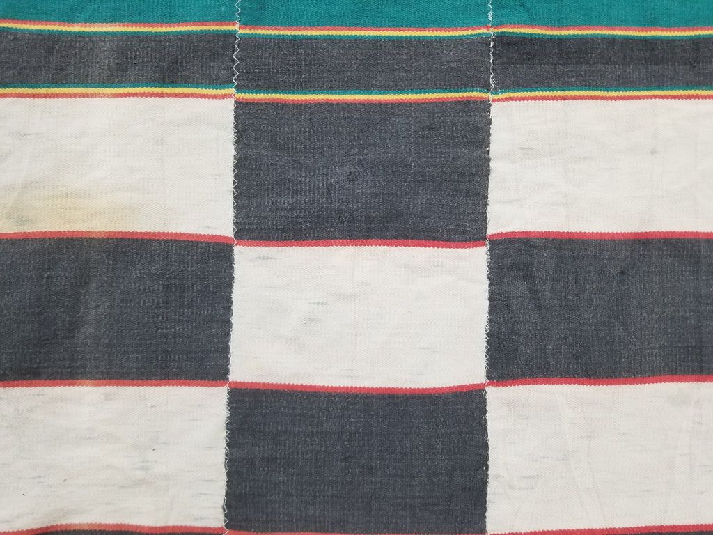 Vintage African Ceremonial 20th C Cloth EWE Strip-Woven Cotton GHANA 211x127cm