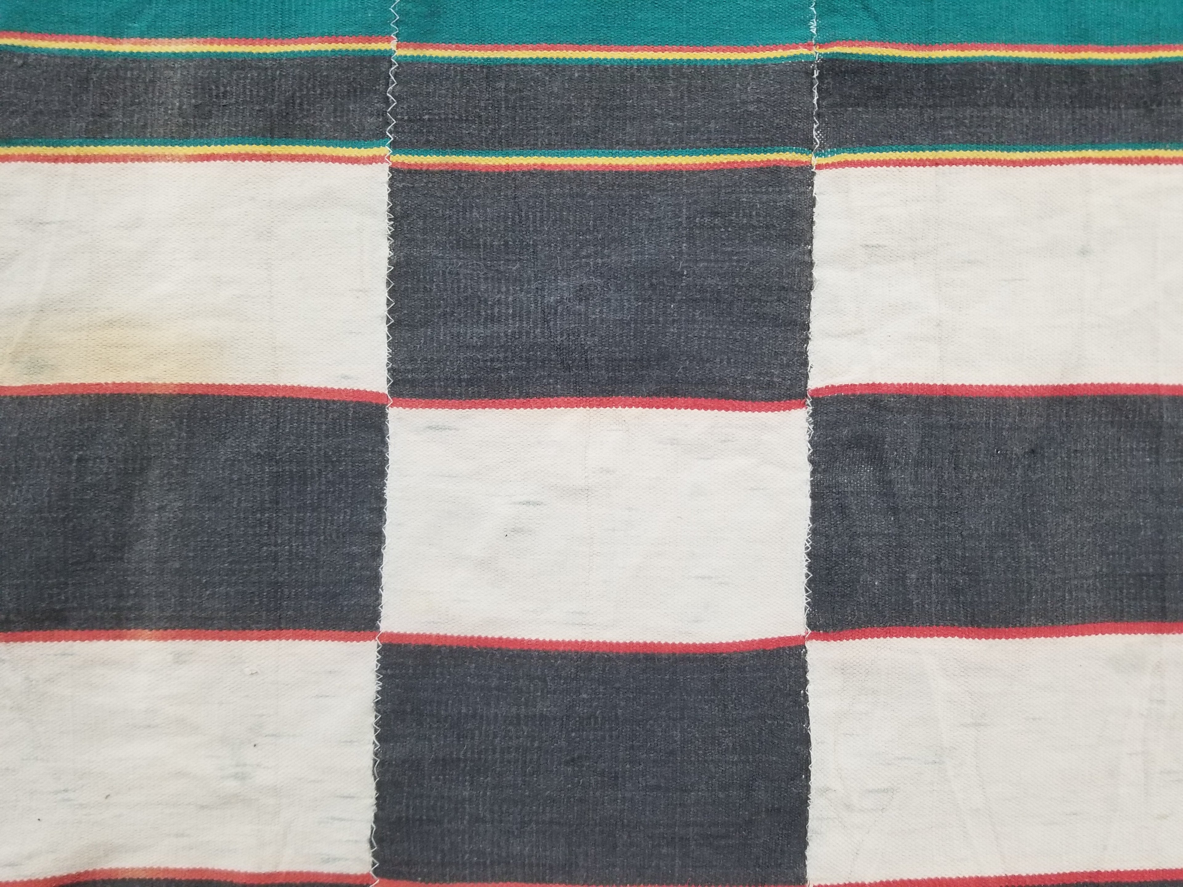 Vintage African Ceremonial 20th C Cloth EWE Strip-Woven Cotton GHANA 211x127cm