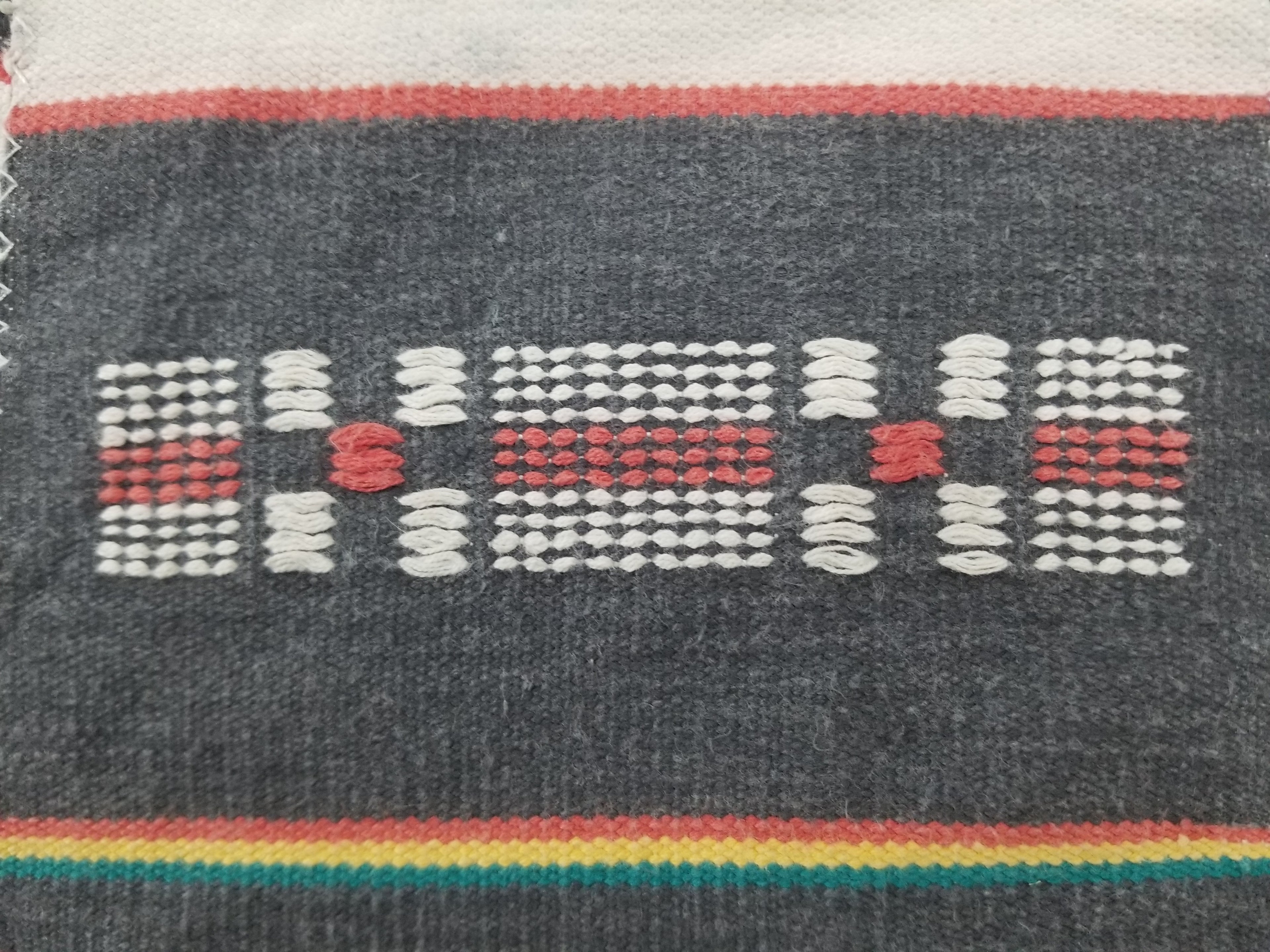 Vintage African Ceremonial 20th C Cloth EWE Strip-Woven Cotton GHANA 211x127cm