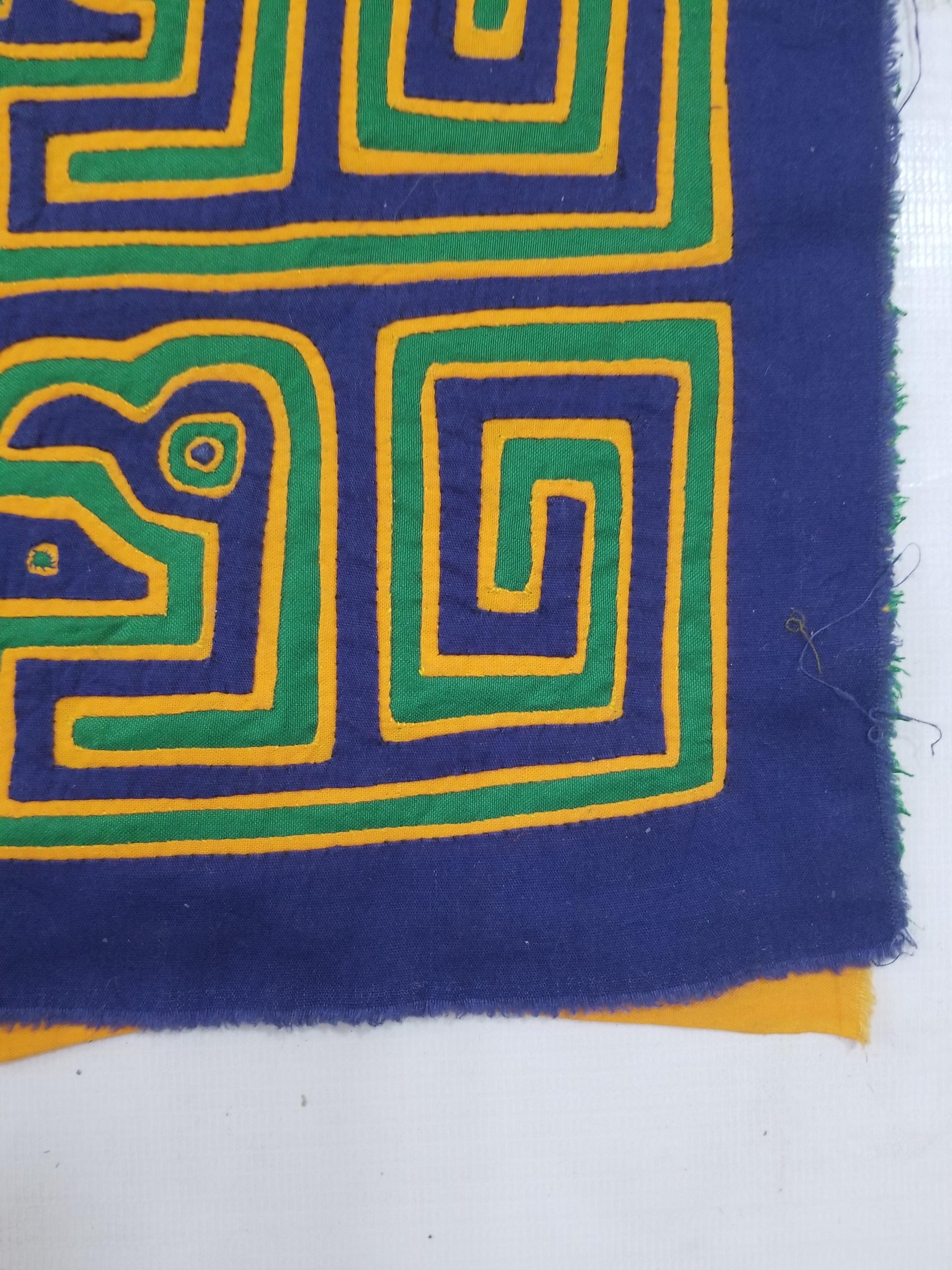 Vintage Traditional Kuna Mola Applique Work Folk Art Panel 31x23cm