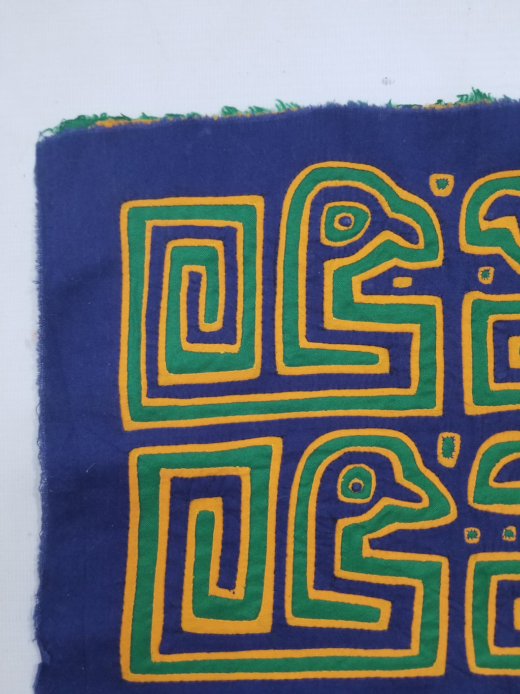 Vintage Traditional Kuna Mola Applique Work Folk Art Panel 31x23cm