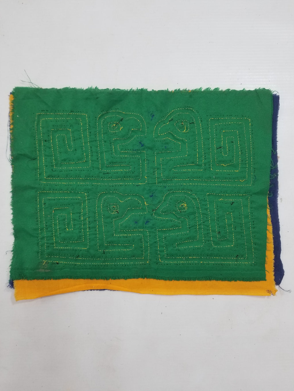 Vintage Traditional Kuna Mola Applique Work Folk Art Panel 31x23cm