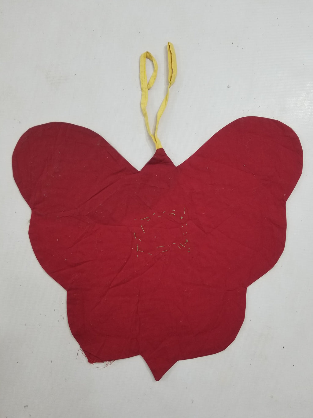 Vintage Traditional Kuna Mola Applique Work Folk Art Butterfly Shape Panel 35x28cm