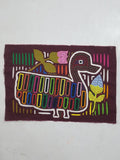 Vintage Traditional Kuna Mola Applique Work Folk Art Panel 40x28cm