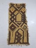 Antique Tribal African Kuba Cloth Velvet Embroidered Raffia Textile 144x63cm