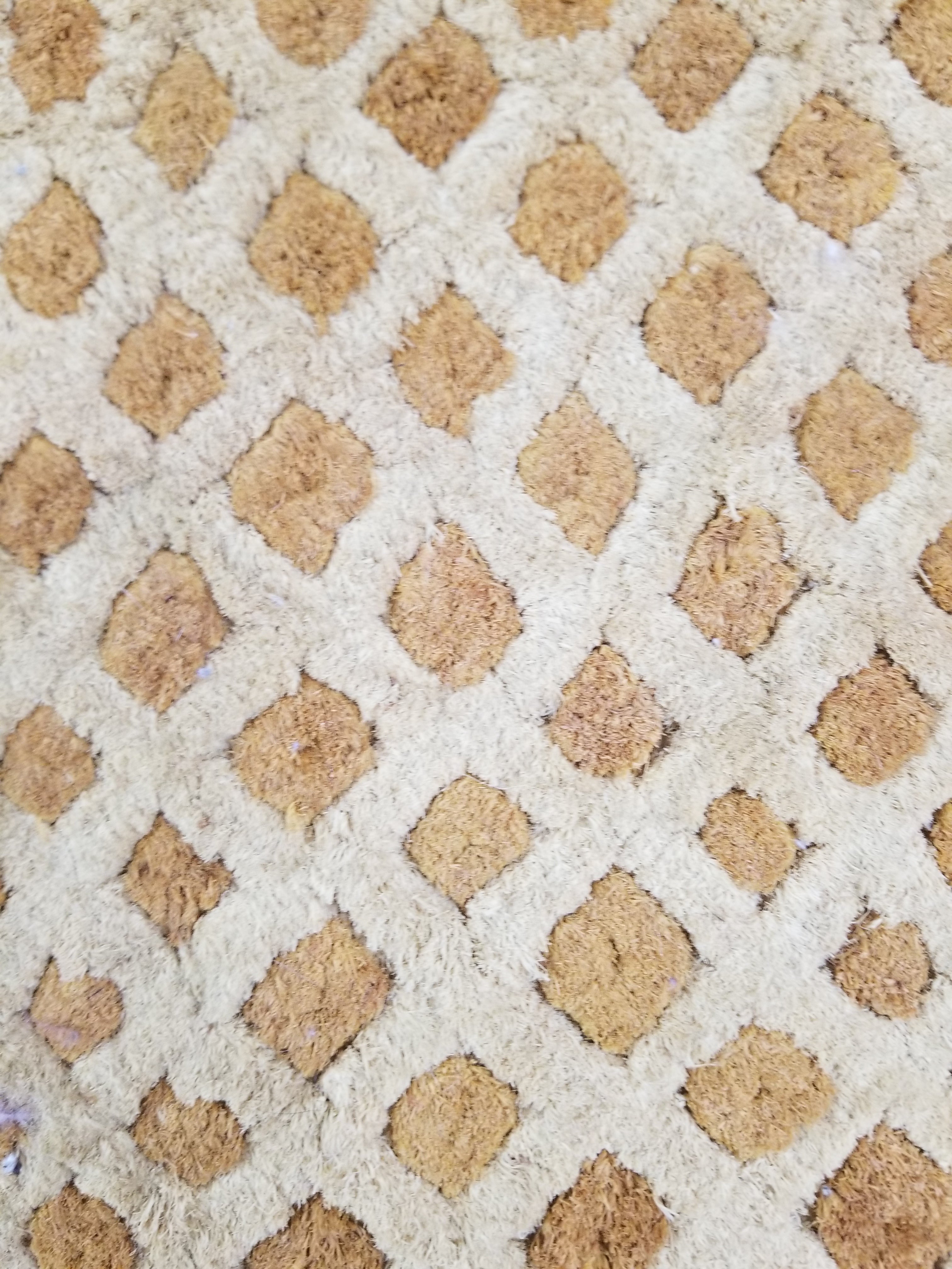 Antique Tribal African Kuba Cloth Velvet Embroidered Raffia Textile 144x63cm